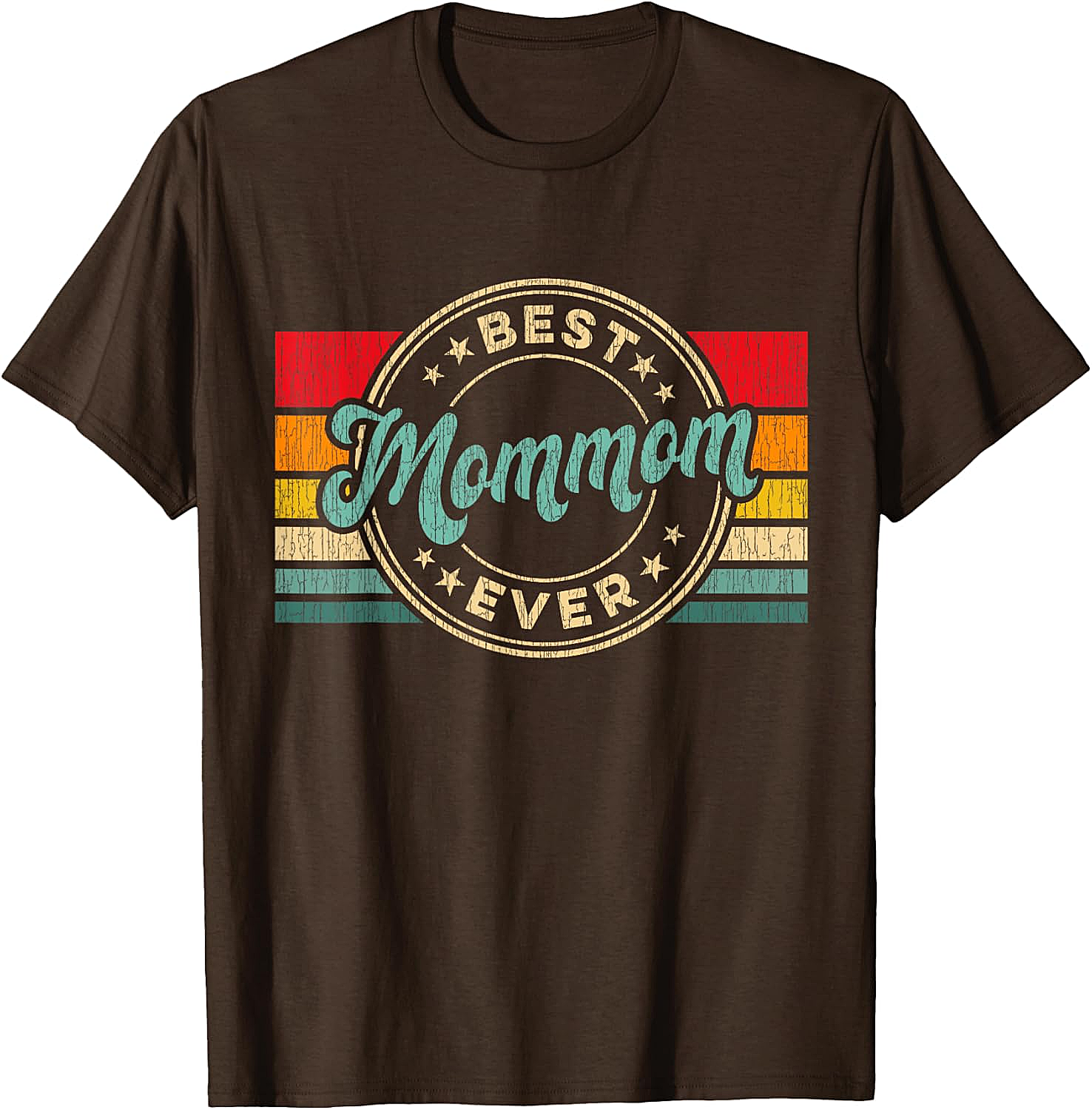 Best Mommom Ever T-Shirt Retro Vintage Grandmother Tee