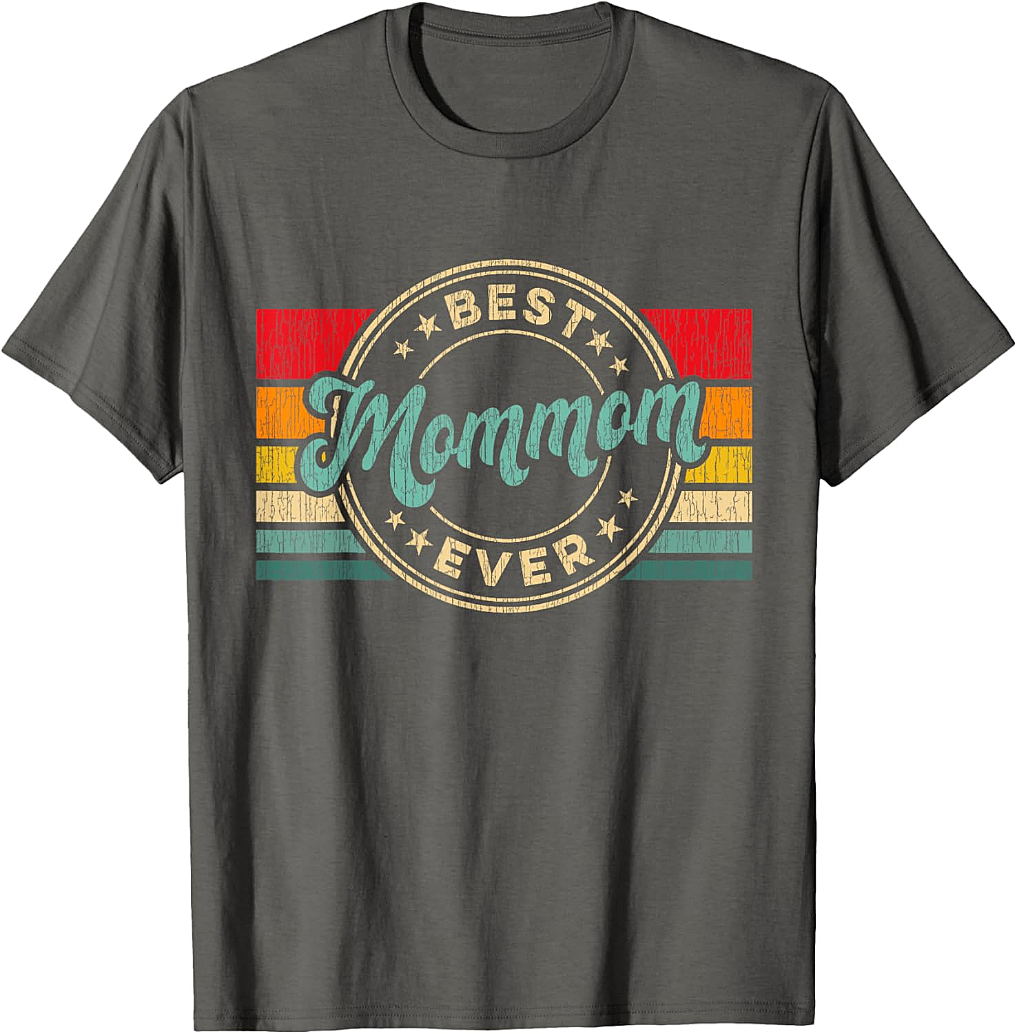 Best Mommom Ever T-Shirt Retro Vintage Grandmother Tee