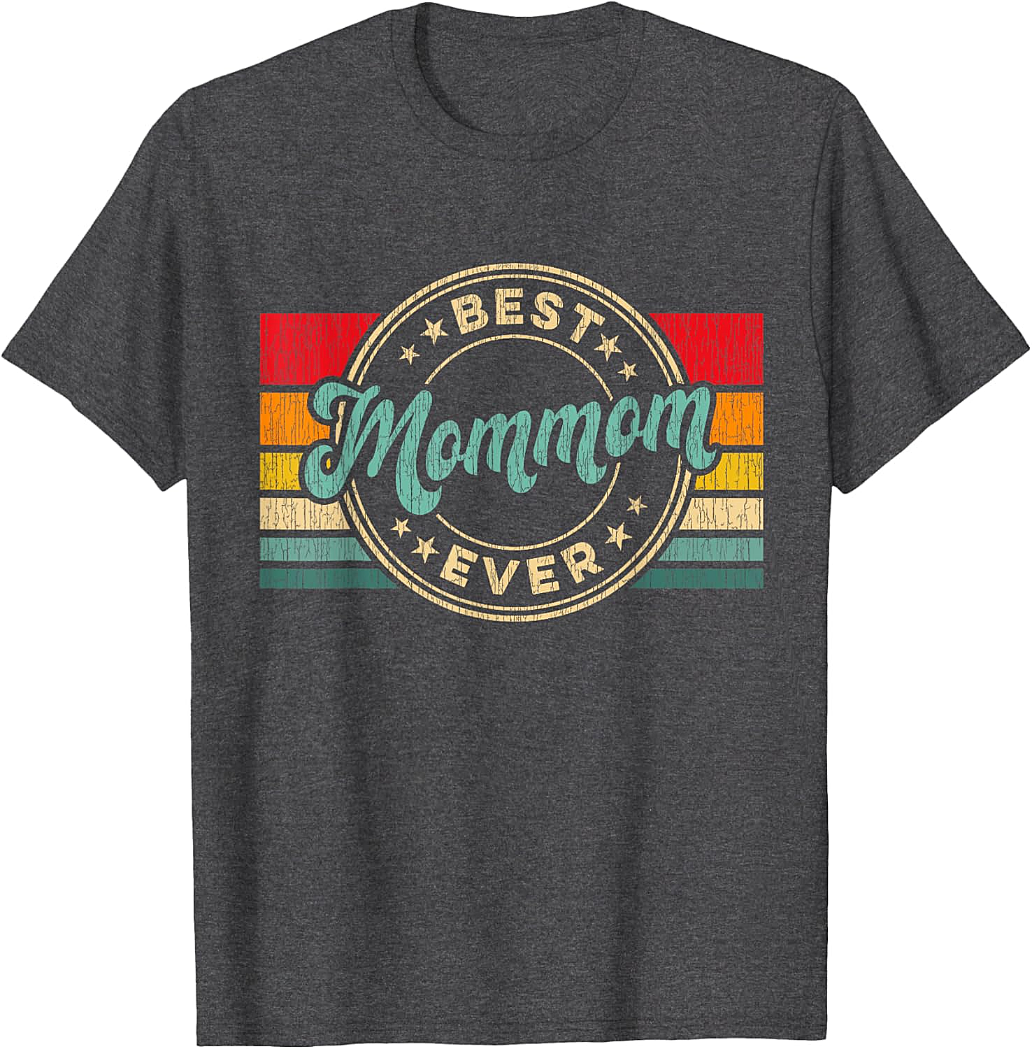 Best Mommom Ever T-Shirt Retro Vintage Grandmother Tee
