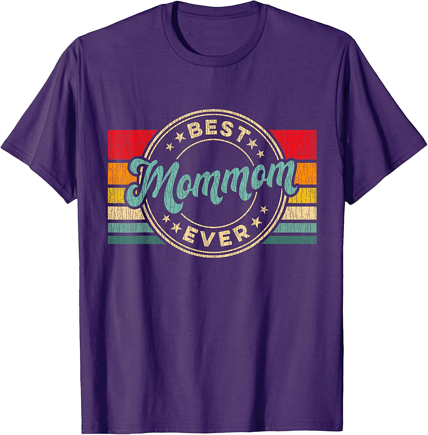 Best Mommom Ever T-Shirt Retro Vintage Grandmother Tee