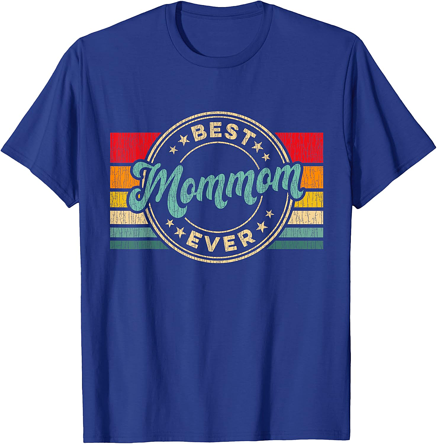 Best Mommom Ever T-Shirt Retro Vintage Grandmother Tee