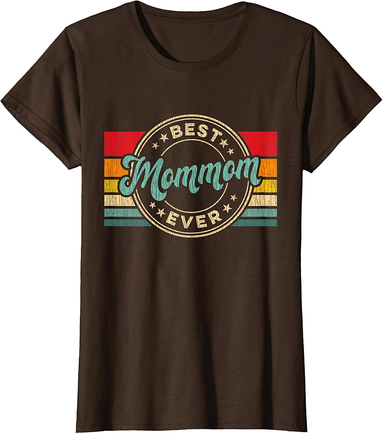 Best Mommom Ever T-Shirt Retro Vintage Grandmother Tee