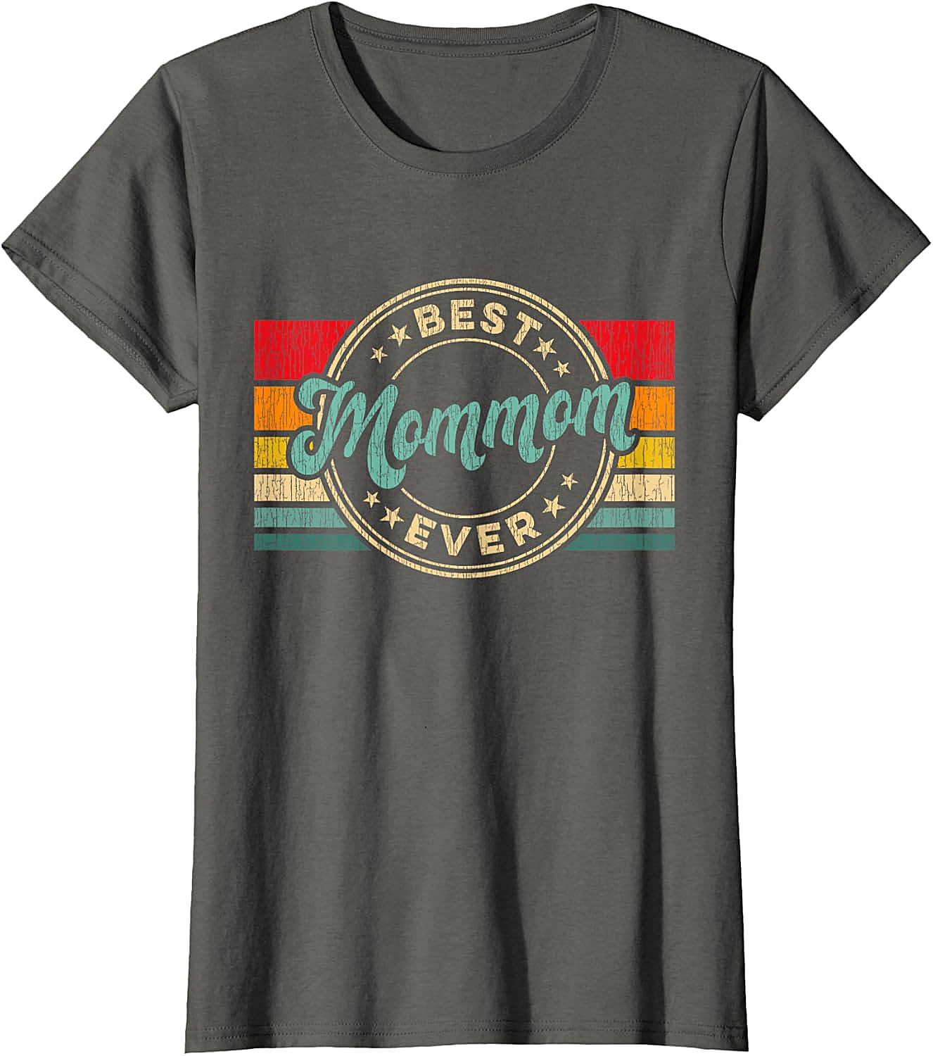 Best Mommom Ever T-Shirt Retro Vintage Grandmother Tee