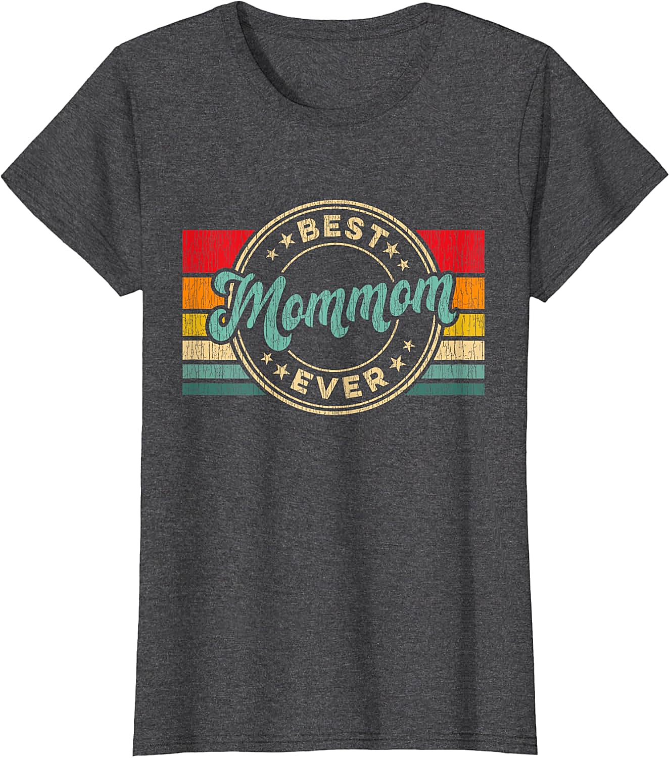 Best Mommom Ever T-Shirt Retro Vintage Grandmother Tee