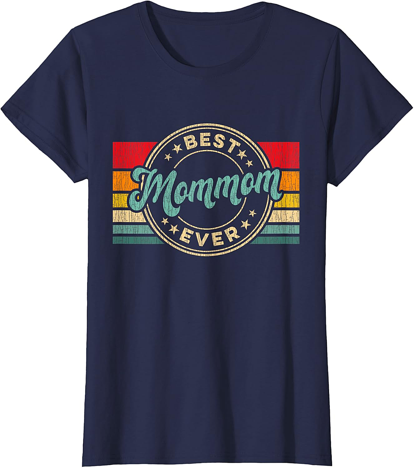 Best Mommom Ever T-Shirt Retro Vintage Grandmother Tee