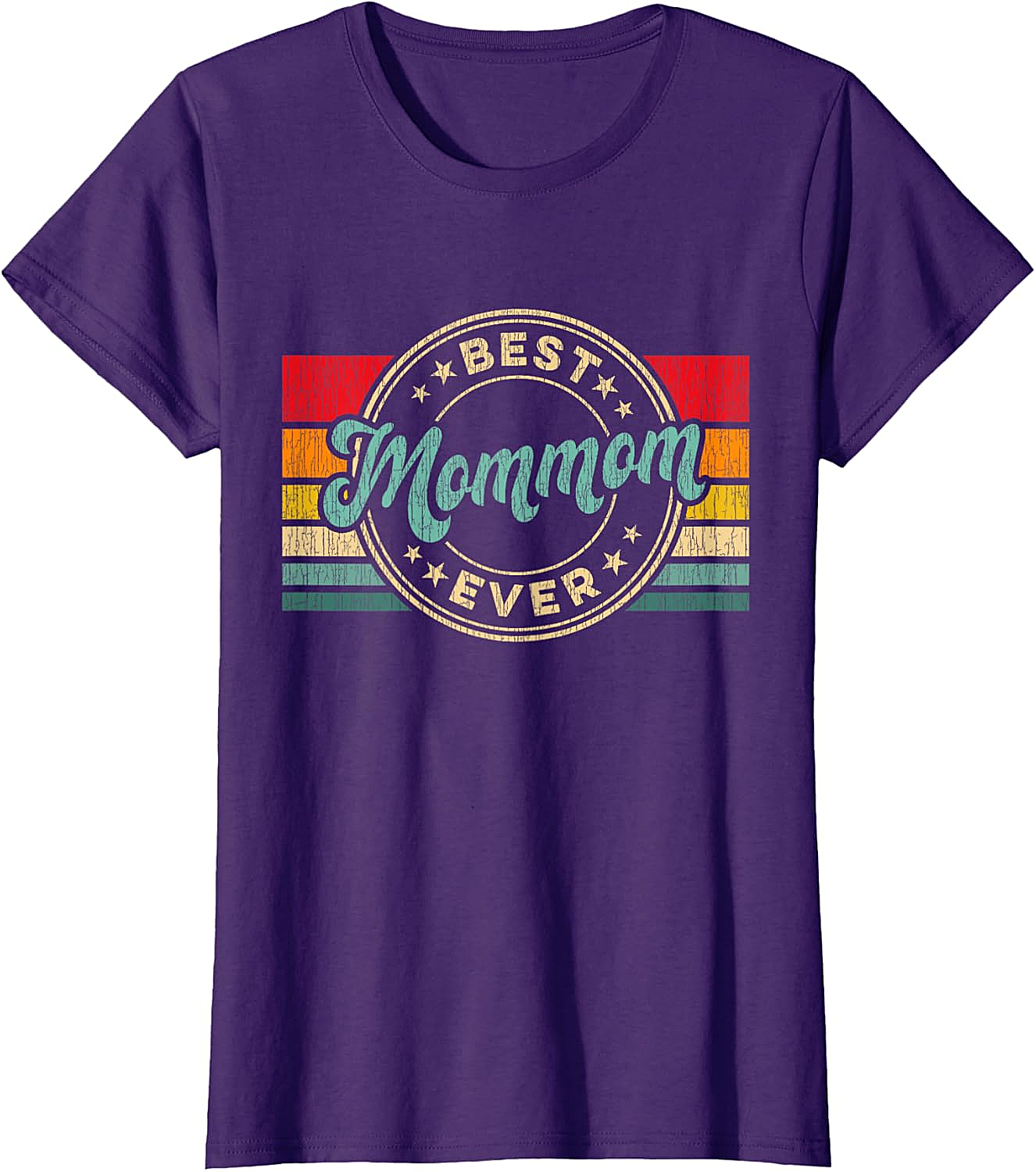 Best Mommom Ever T-Shirt Retro Vintage Grandmother Tee