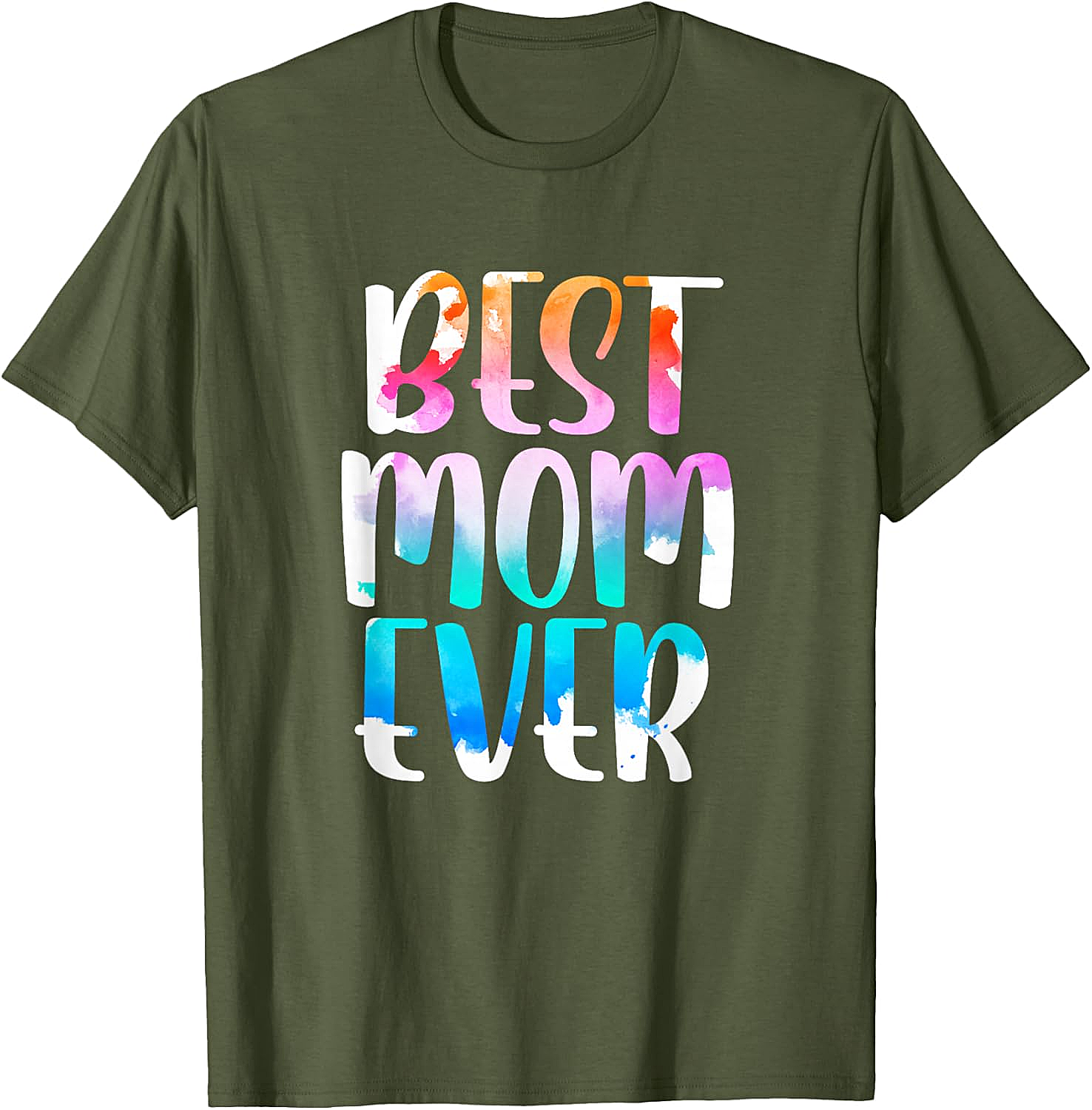 Best Mom Ever Watercolor T-shirt Soft Cotton Graphic Tee