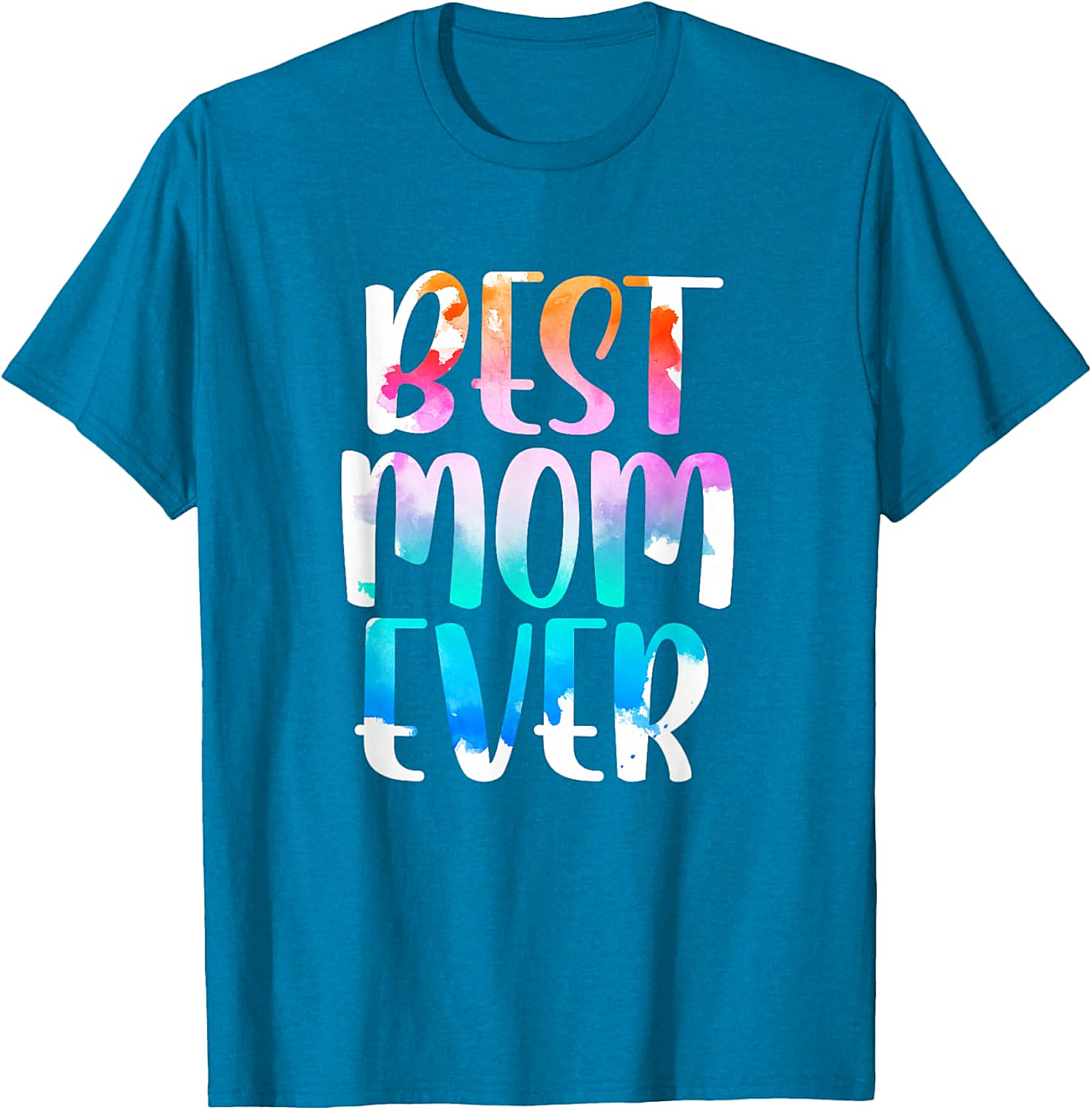 Best Mom Ever Watercolor T-shirt Soft Cotton Graphic Tee