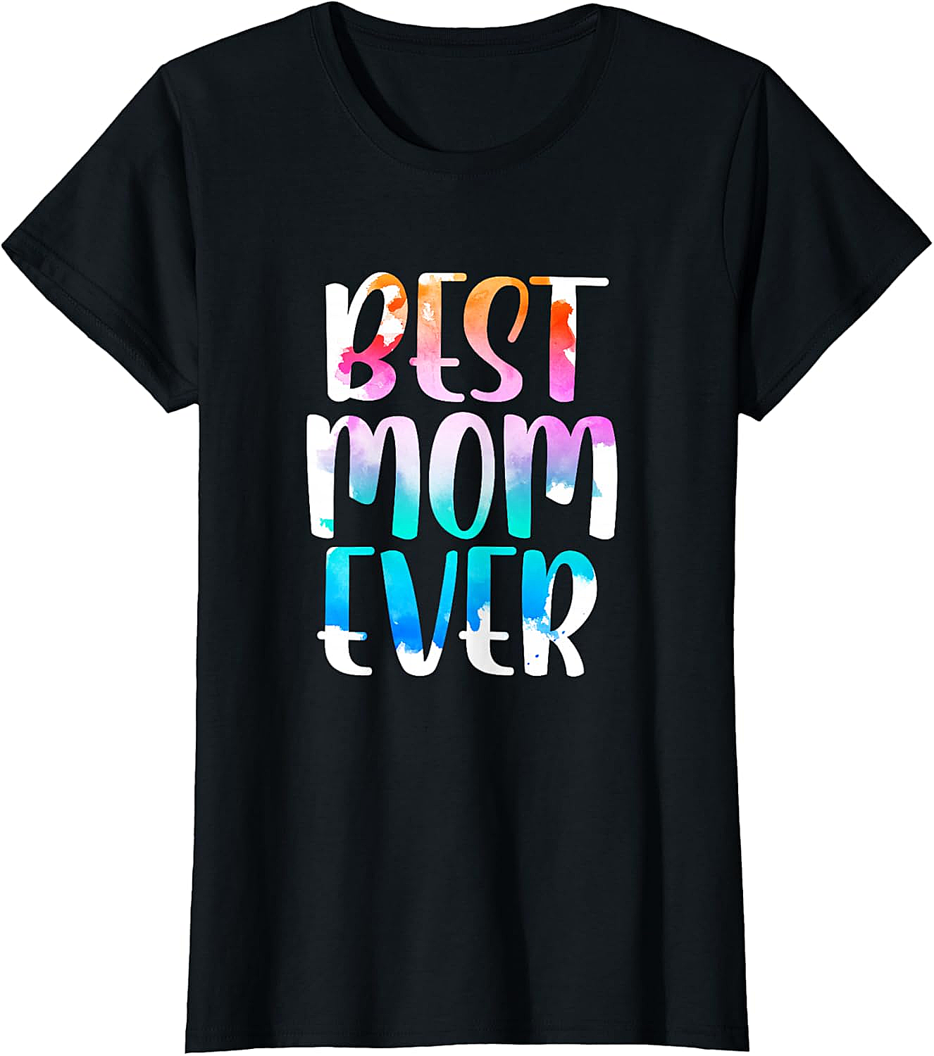Best Mom Ever Watercolor T-shirt Soft Cotton Graphic Tee