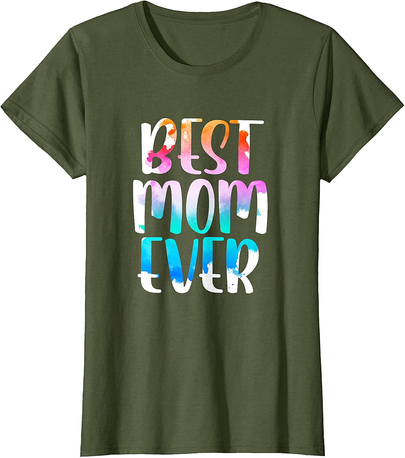 Best Mom Ever Watercolor T-shirt Soft Cotton Graphic Tee