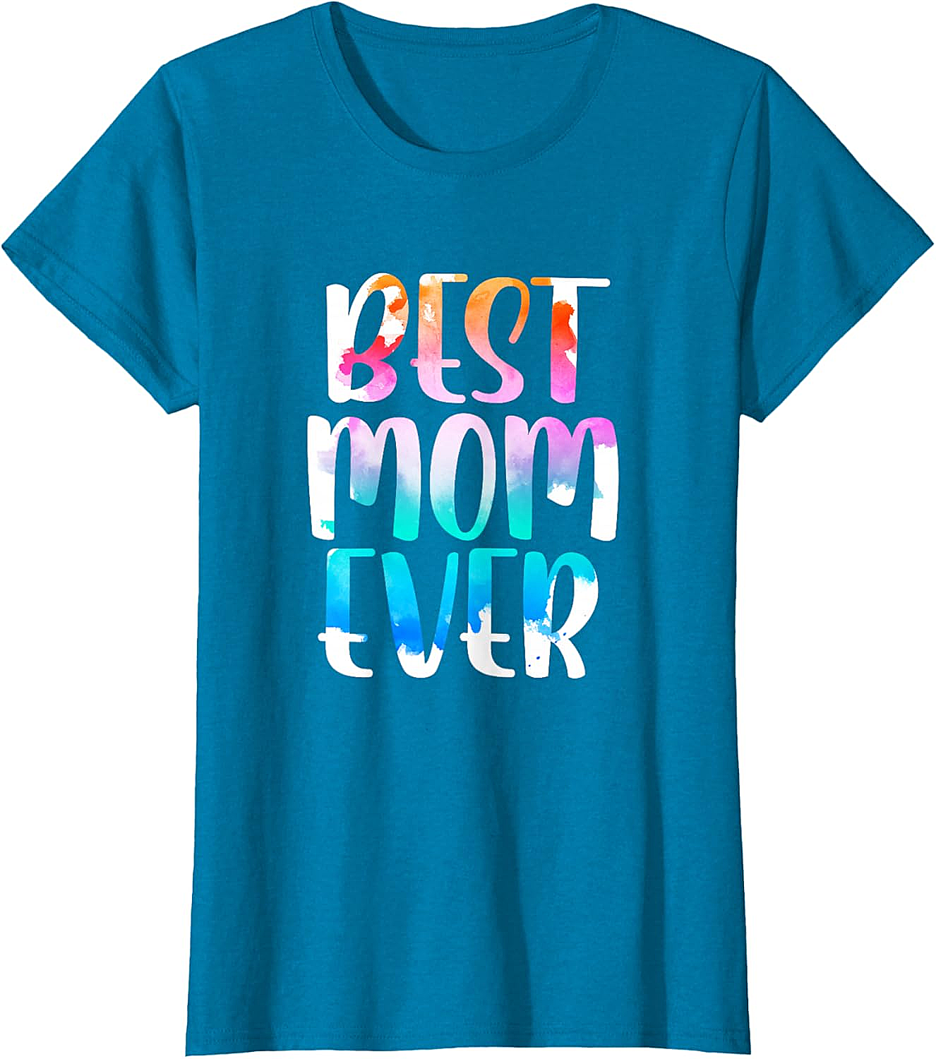 Best Mom Ever Watercolor T-shirt Soft Cotton Graphic Tee