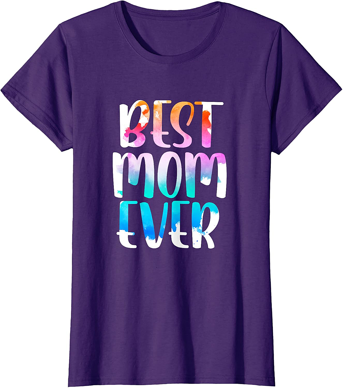 Best Mom Ever Watercolor T-shirt Soft Cotton Graphic Tee