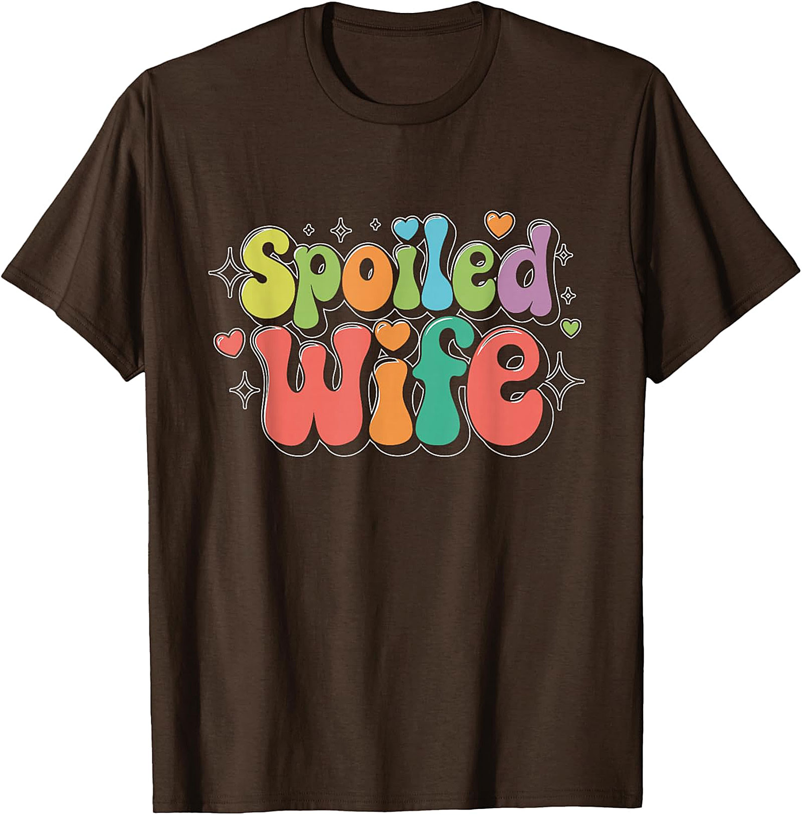 Retro Spoiled Wife T-shirt | Colorful 70s Style Graphic Tee