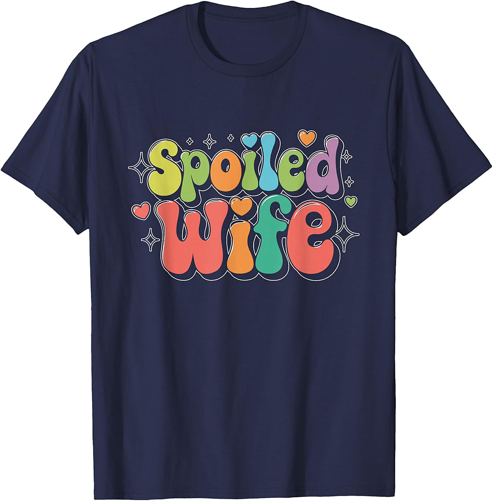 Retro Spoiled Wife T-shirt | Colorful 70s Style Graphic Tee