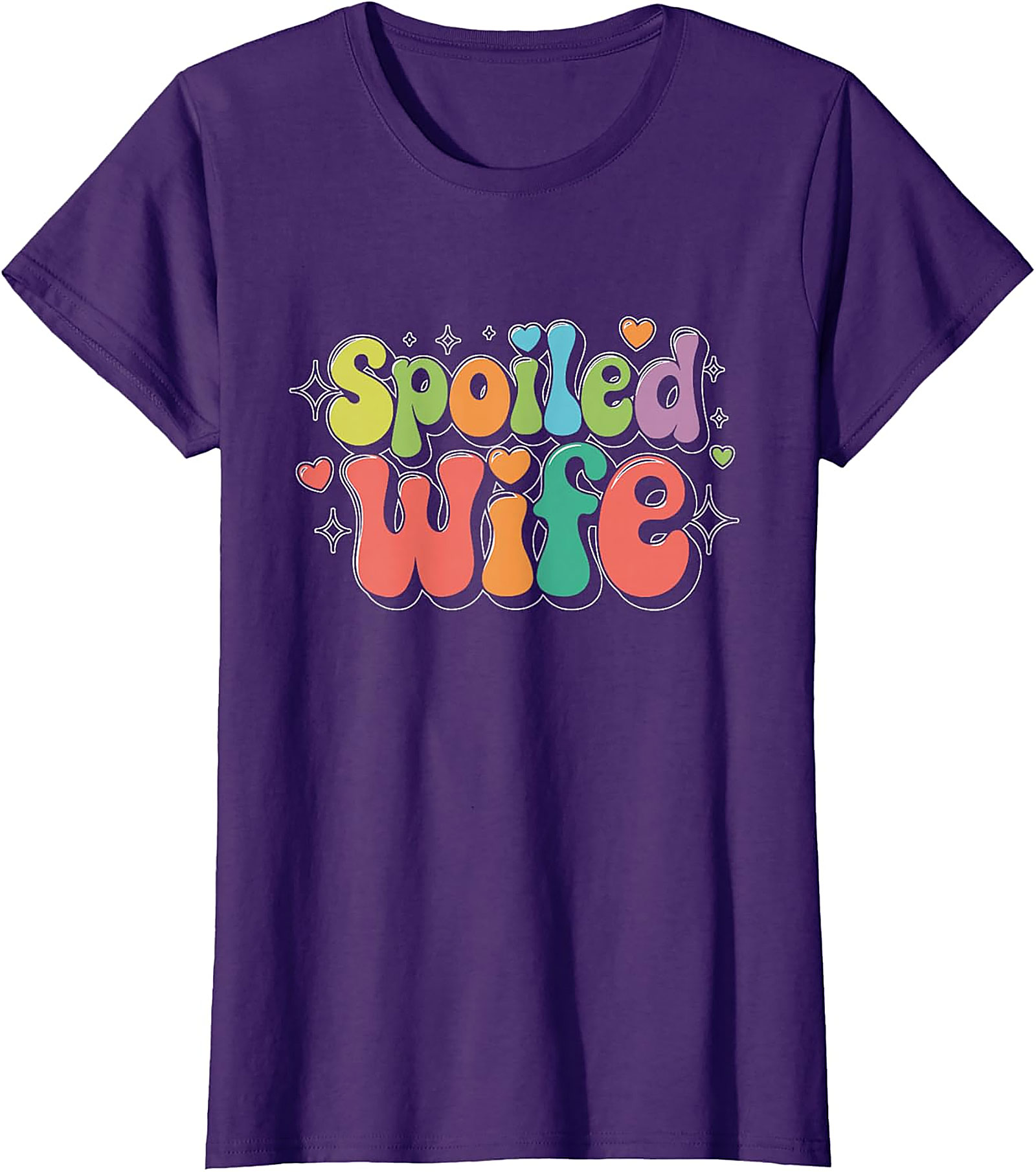 Retro Spoiled Wife T-shirt | Colorful 70s Style Graphic Tee