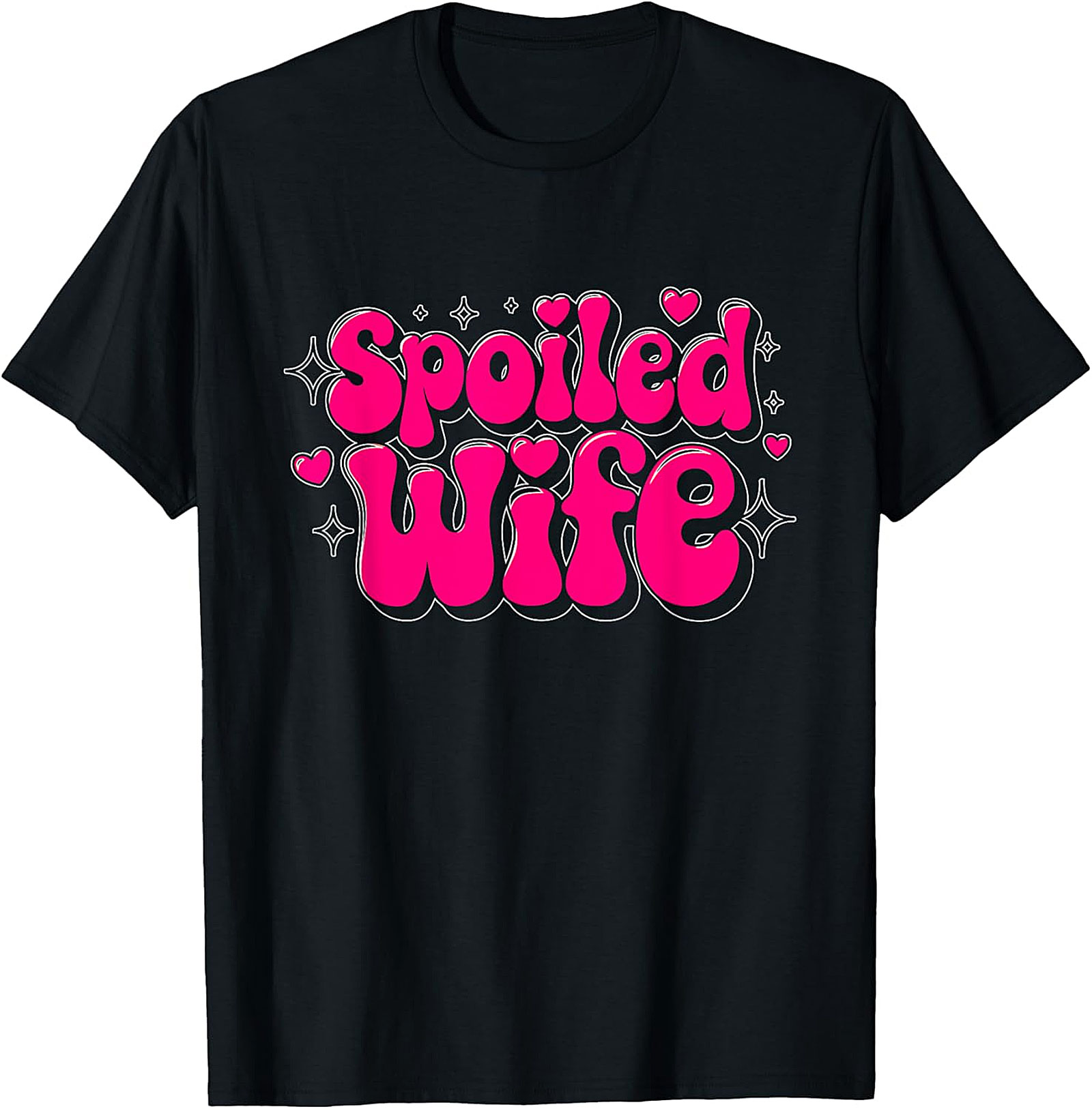 Spoiled Wife T-shirt | Retro Pink Graphic Tee | Cute Gift