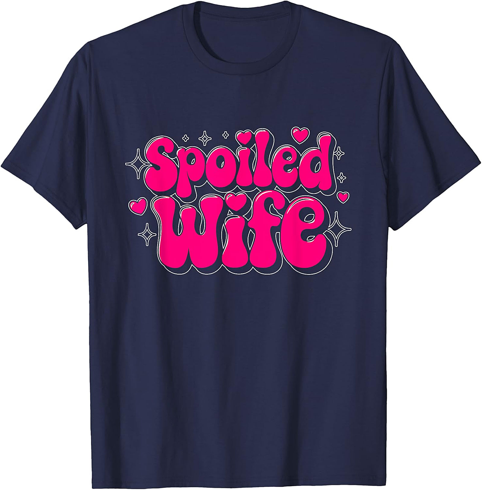 Spoiled Wife T-shirt | Retro Pink Graphic Tee | Cute Gift