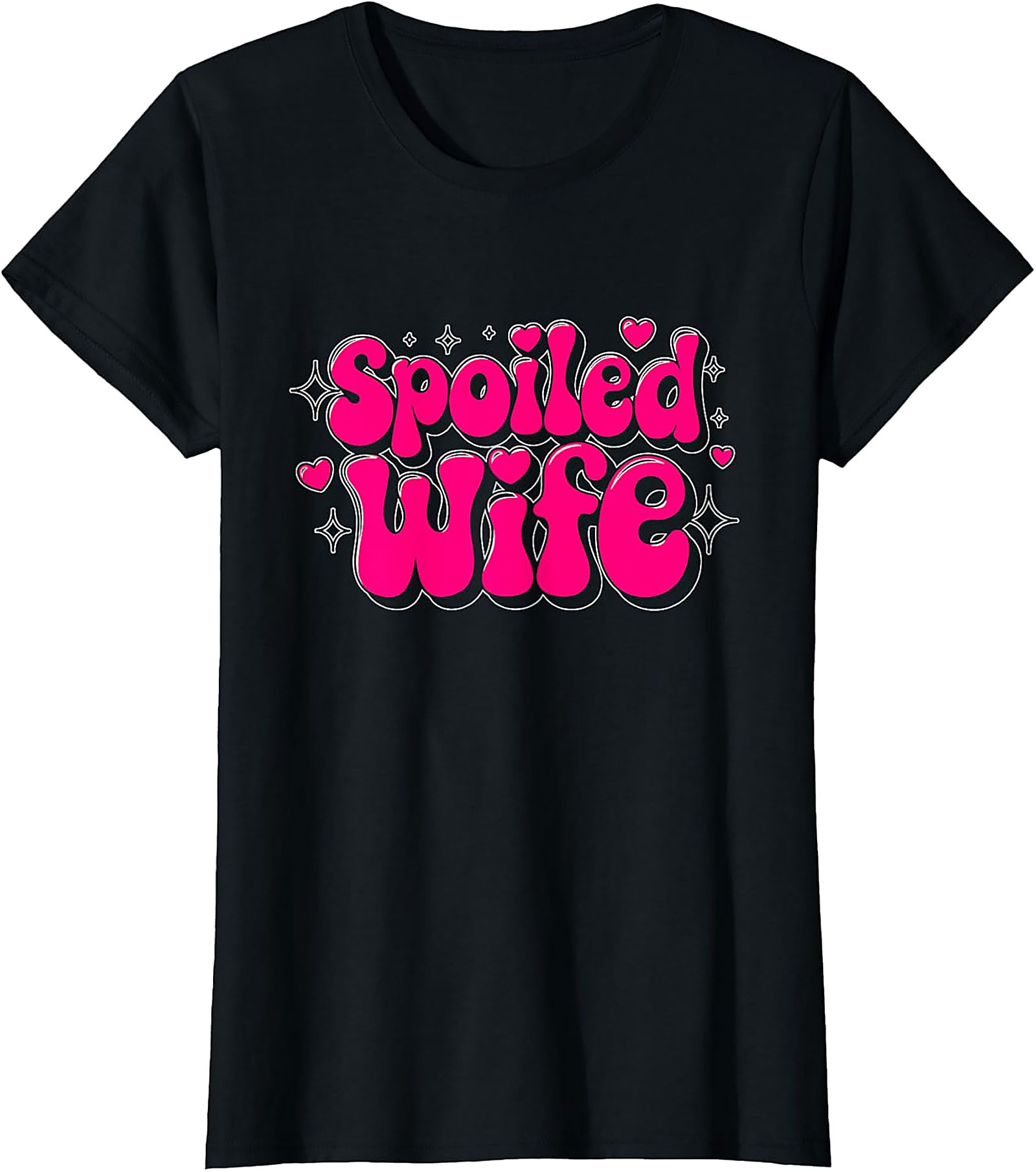 Spoiled Wife T-shirt | Retro Pink Graphic Tee | Cute Gift