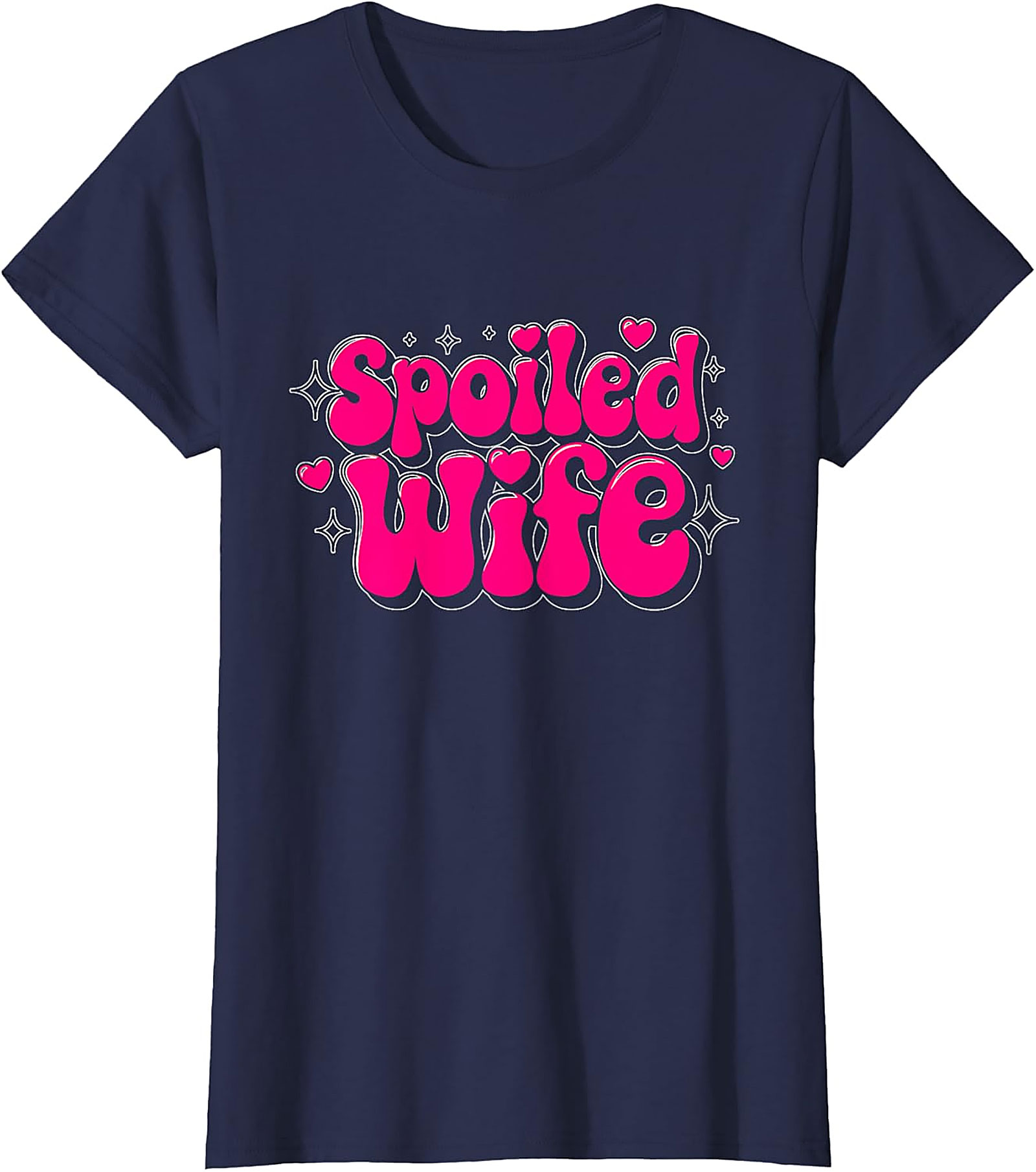Spoiled Wife T-shirt | Retro Pink Graphic Tee | Cute Gift
