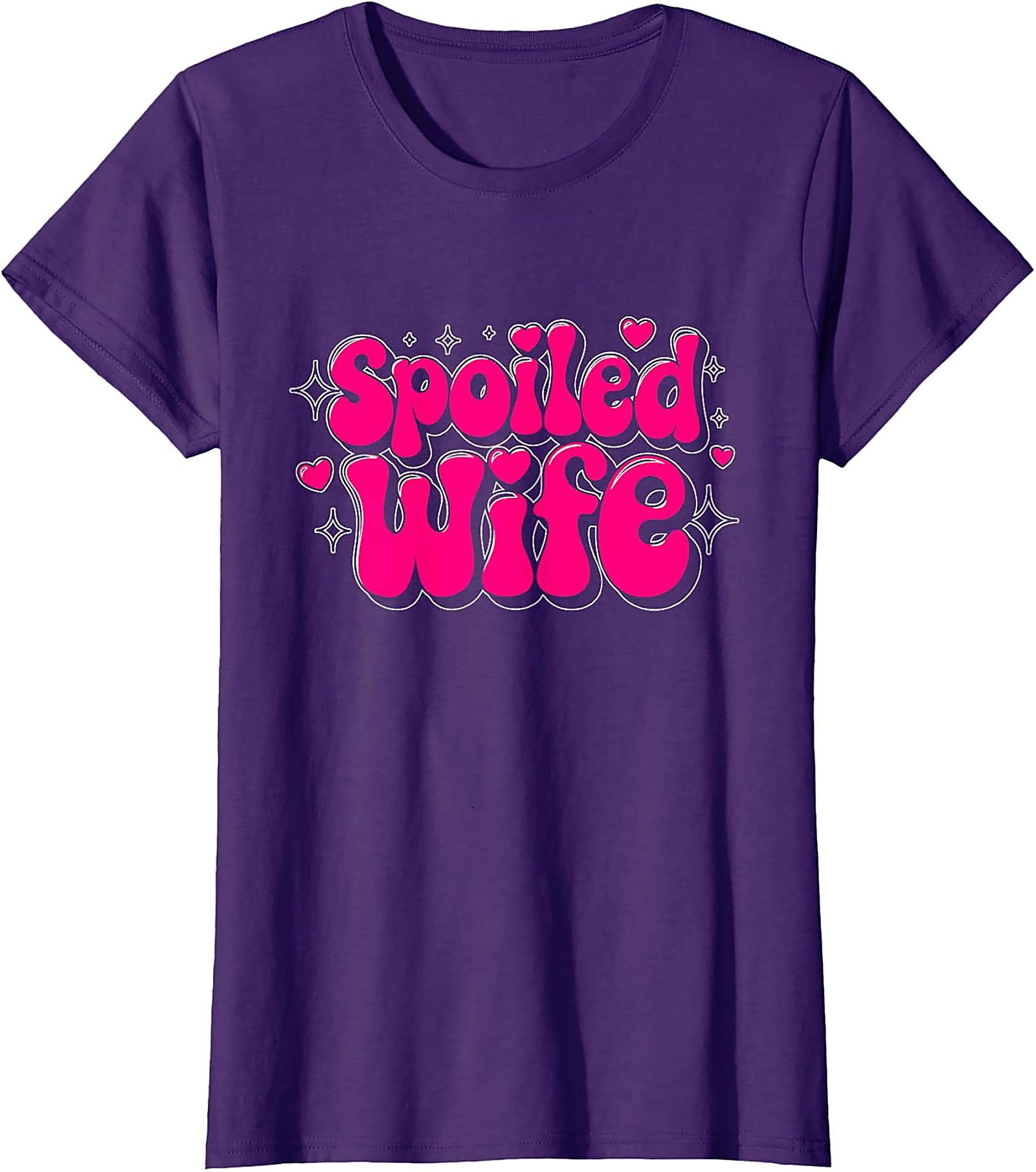 Spoiled Wife T-shirt | Retro Pink Graphic Tee | Cute Gift