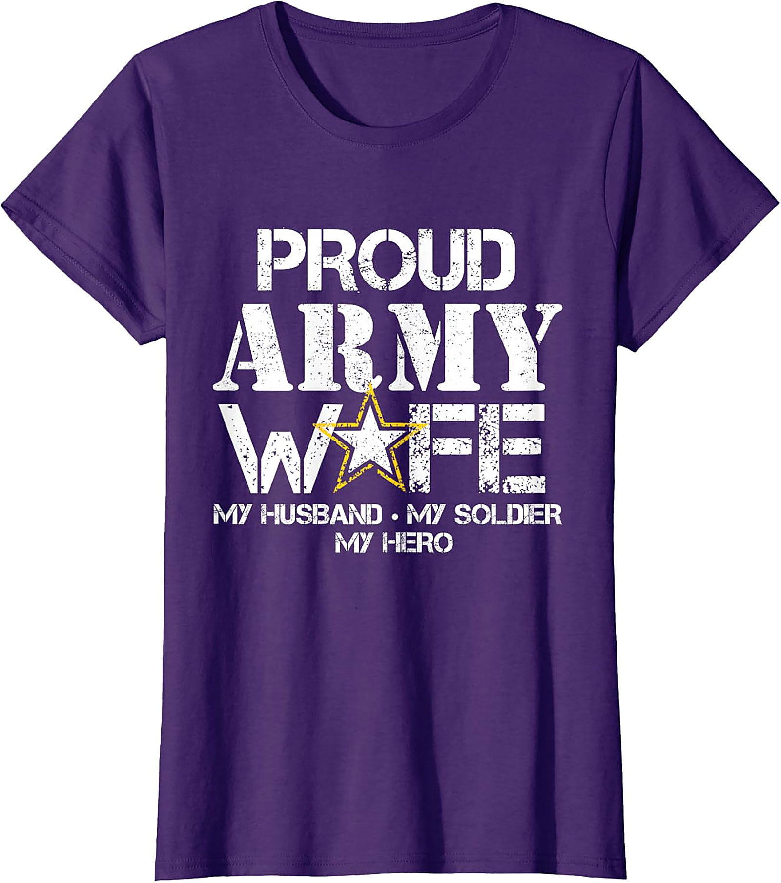 Proud Army Wife T-Shirt | My Husband My Hero Graphic Tee