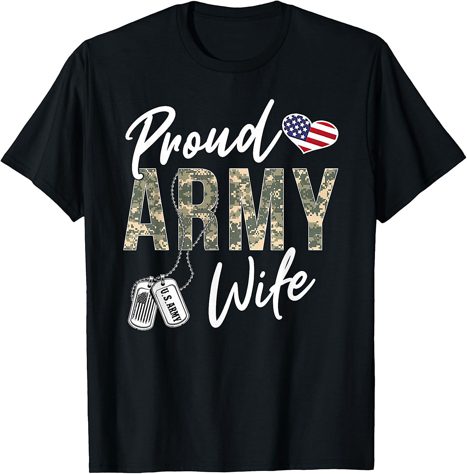 Proud Army Wife T-Shirt | Military Spouse Graphic Tee