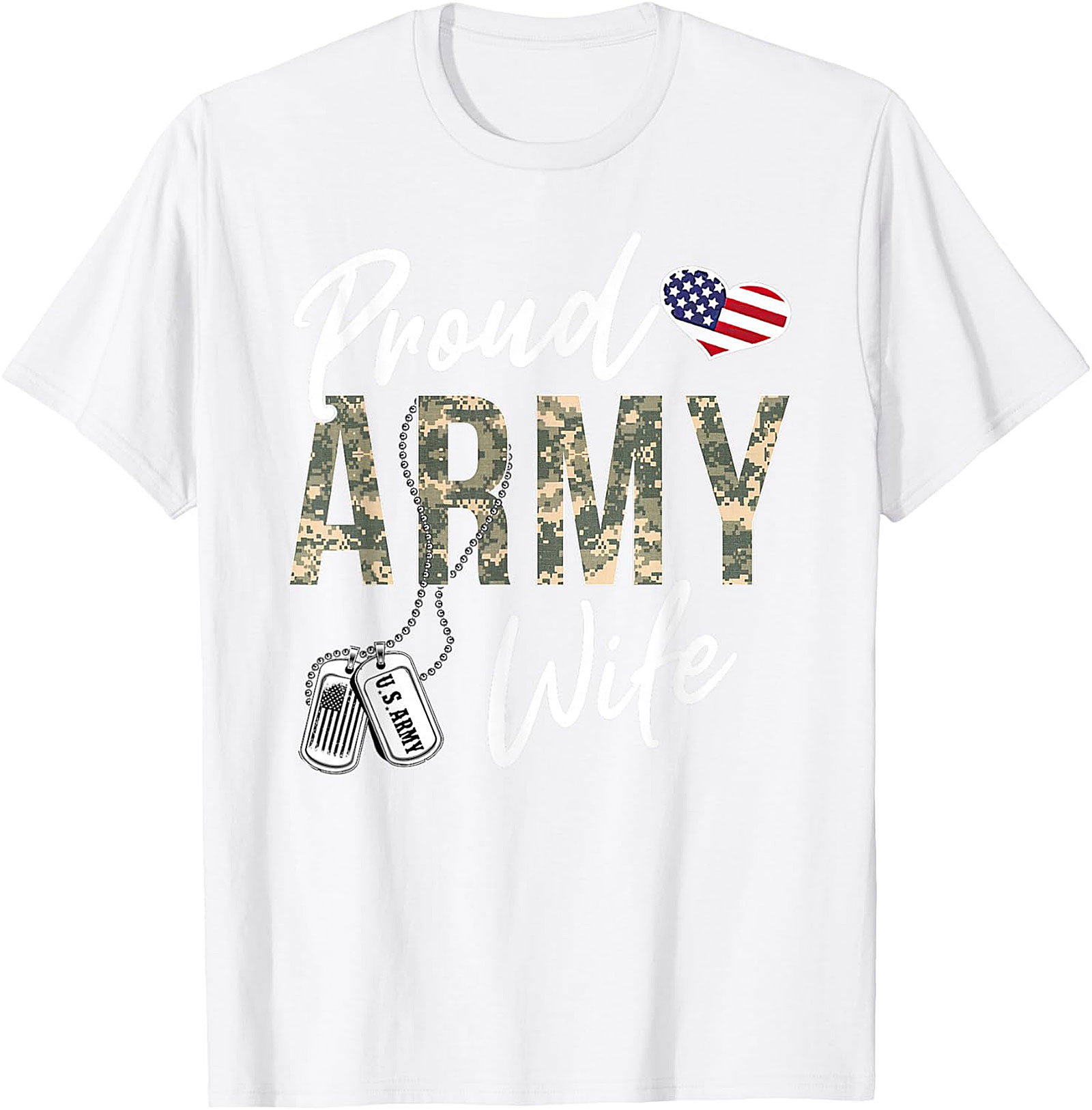 Proud Army Wife T-Shirt | Military Spouse Graphic Tee