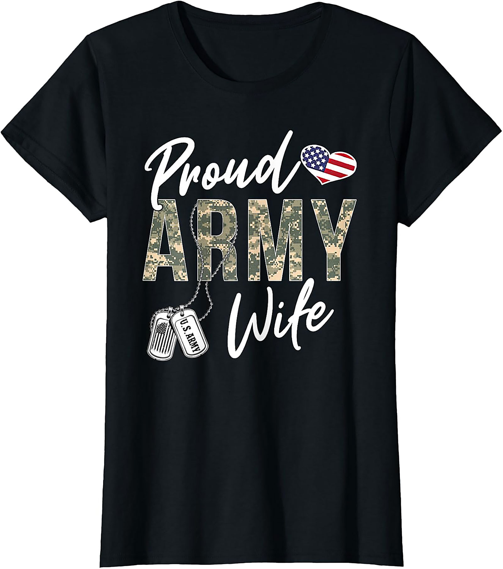 Proud Army Wife T-Shirt | Military Spouse Graphic Tee