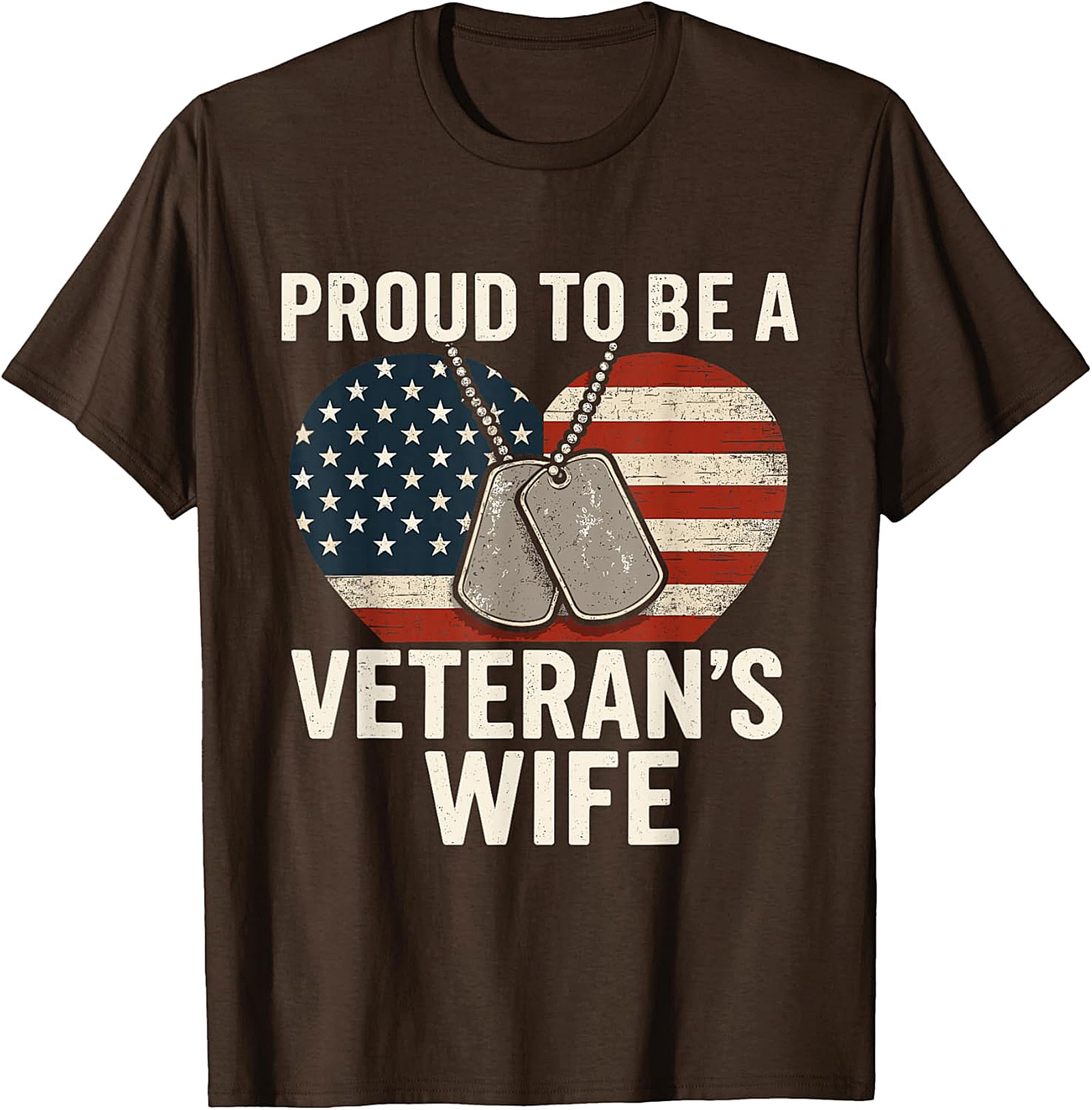 Proud Veteran's Wife T-Shirt | Patriotic Military Spouse Tee