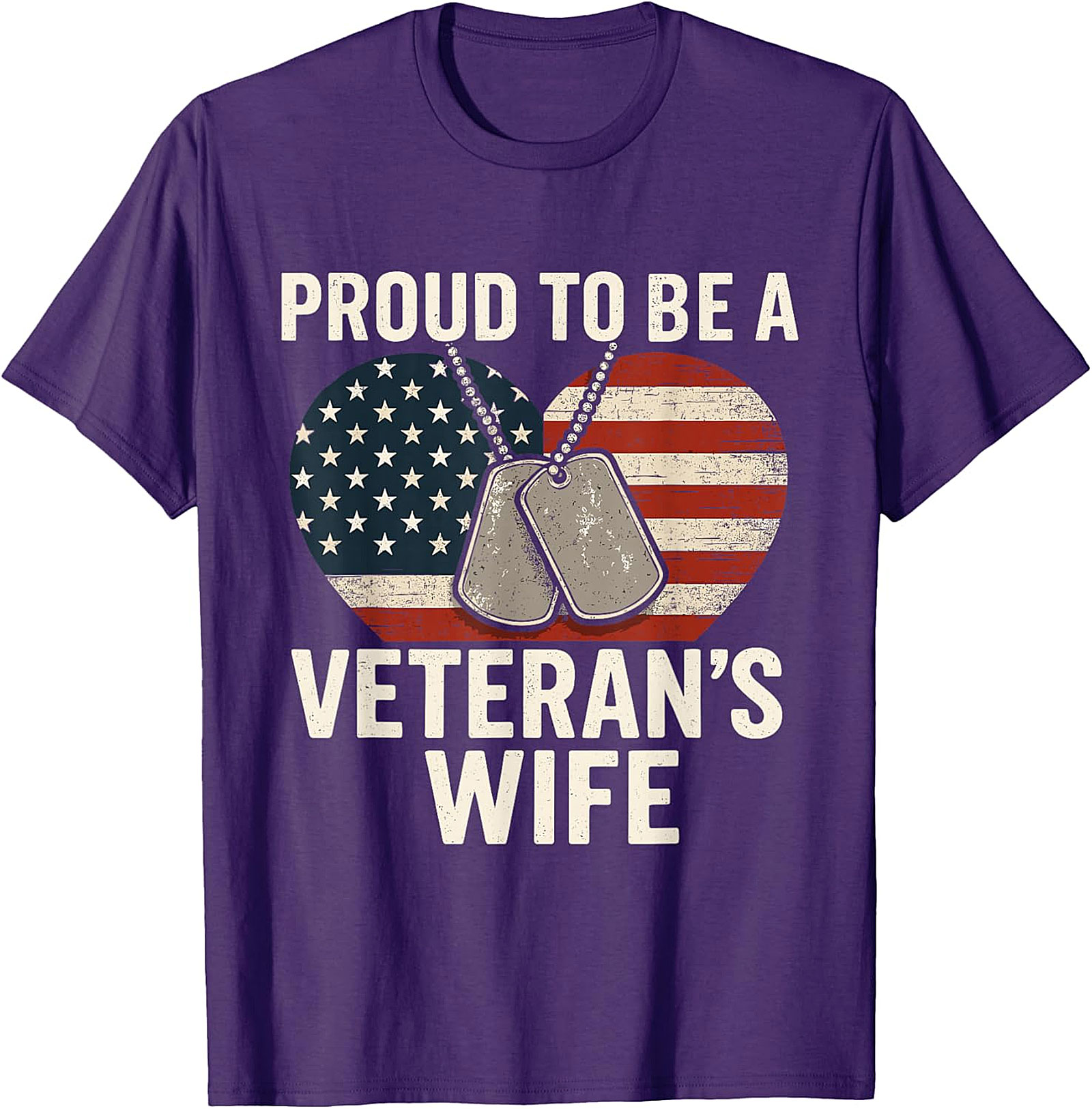 Proud Veteran's Wife T-Shirt | Patriotic Military Spouse Tee