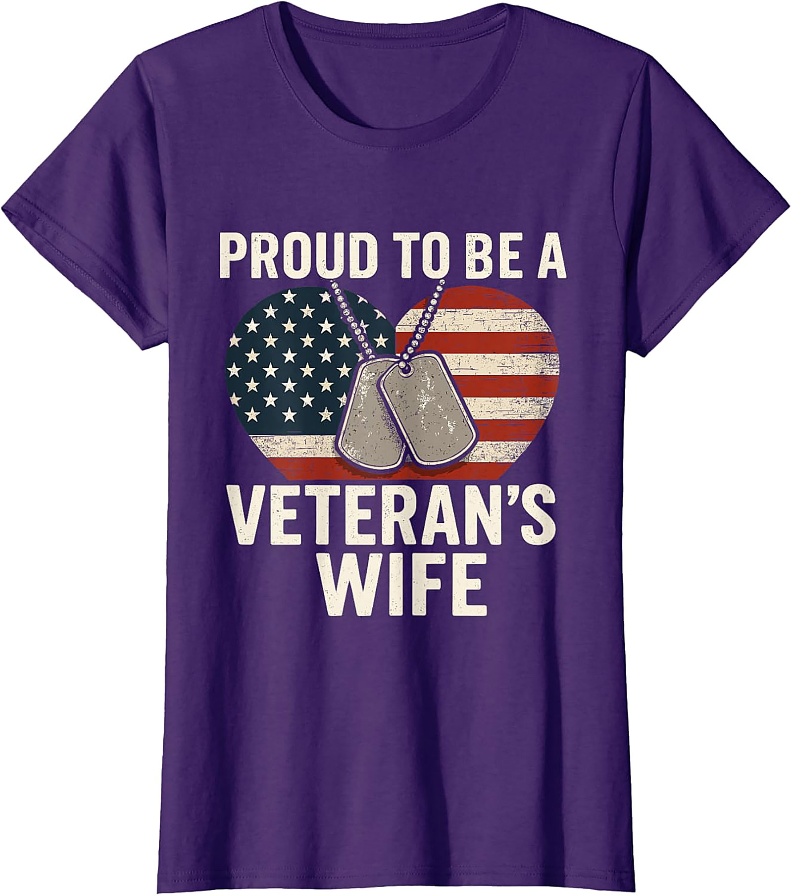 Proud Veteran's Wife T-Shirt | Patriotic Military Spouse Tee