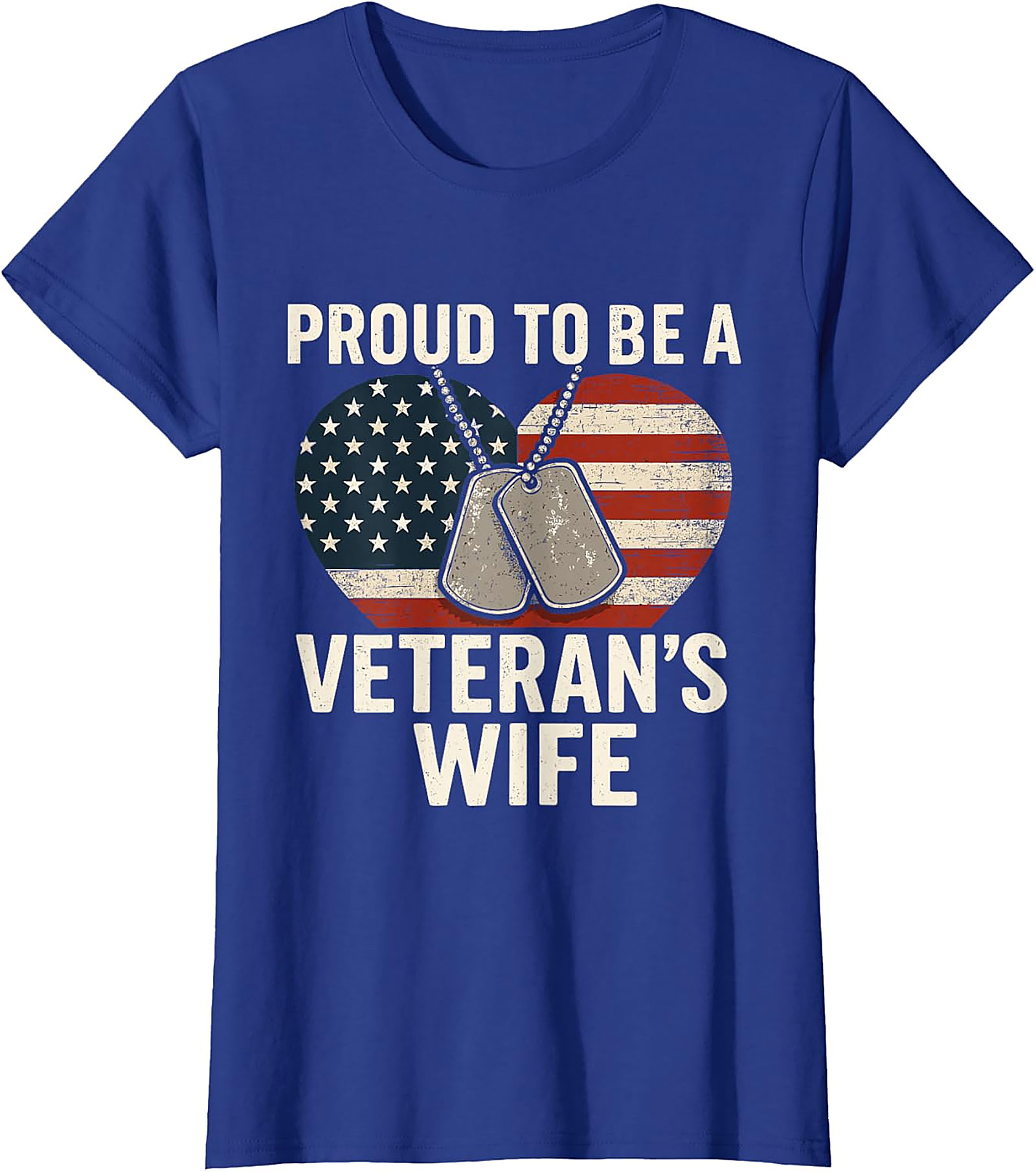 Proud Veteran's Wife T-Shirt | Patriotic Military Spouse Tee