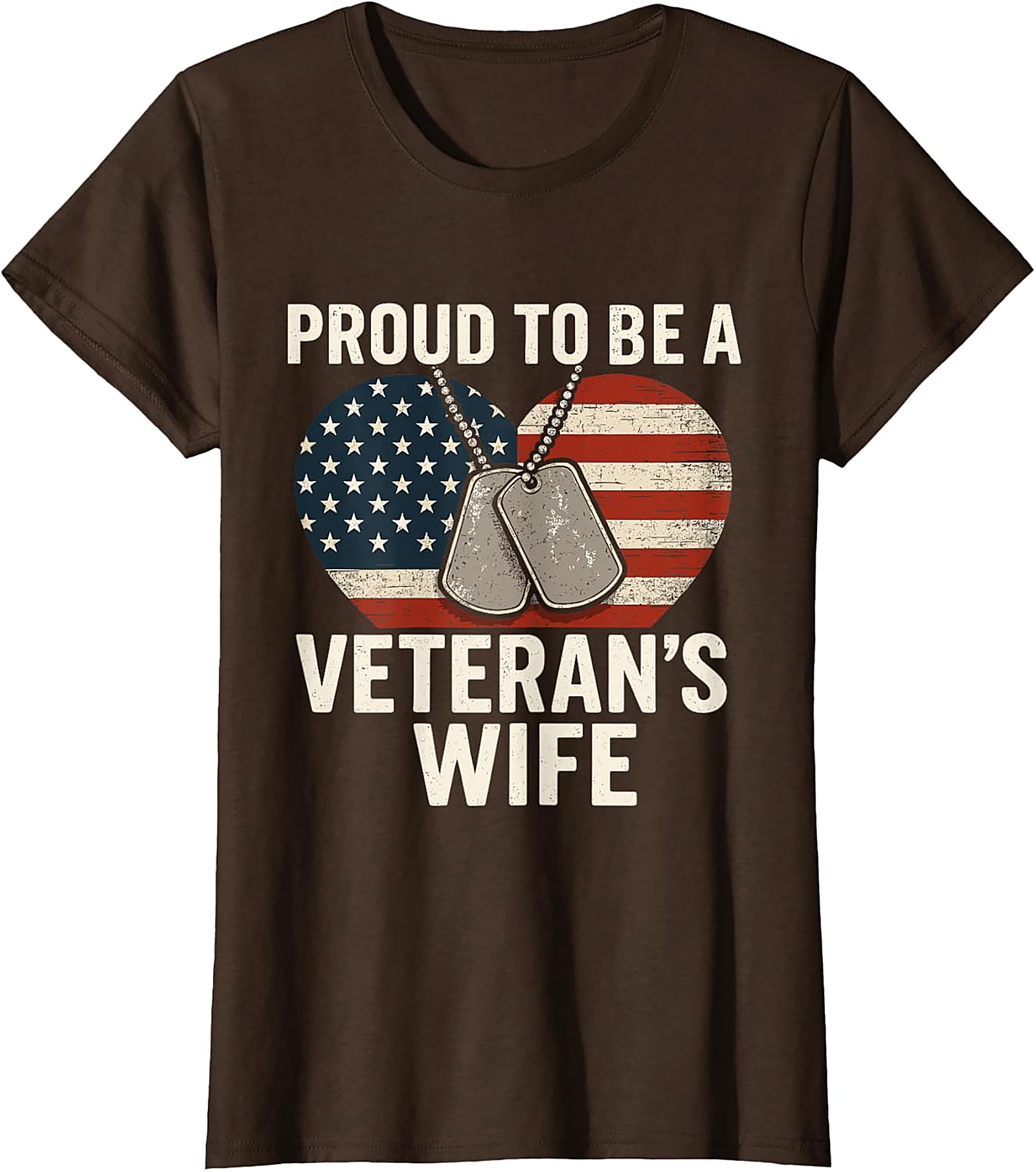 Proud Veteran's Wife T-Shirt | Patriotic Military Spouse Tee