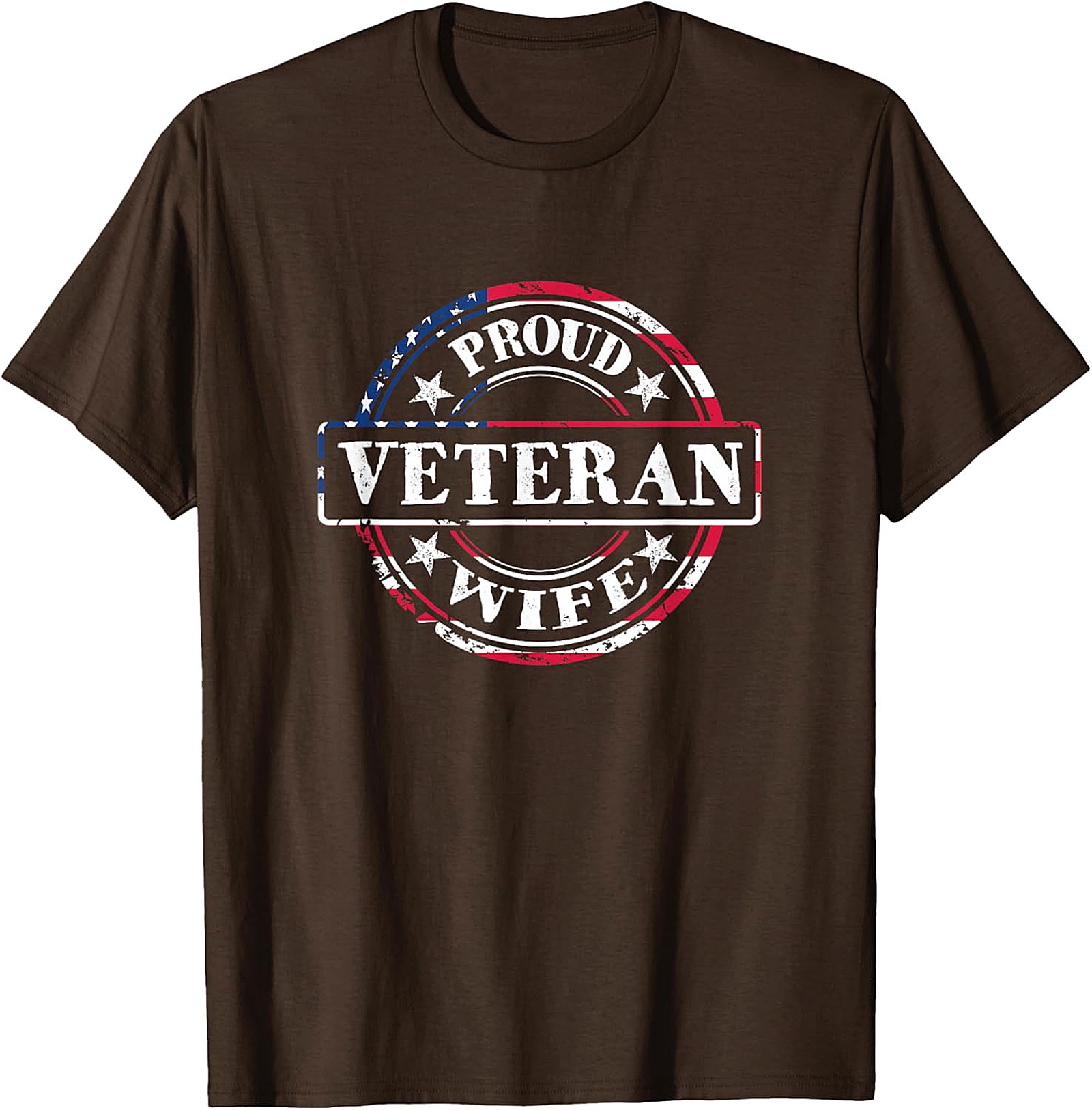 Proud Veteran Wife T-Shirt | Patriotic Military Spouse Tee