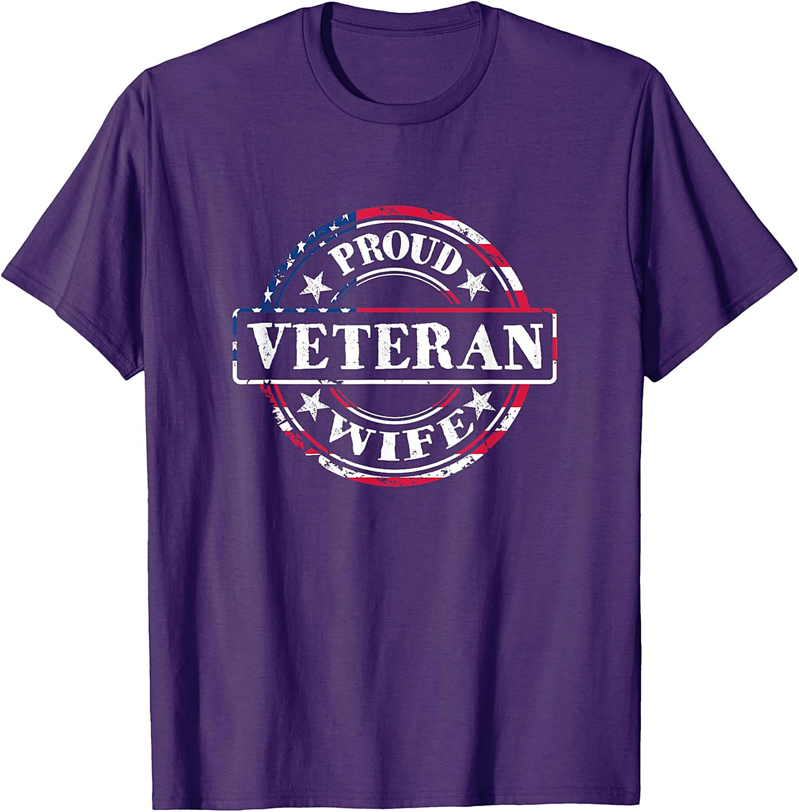Proud Veteran Wife T-Shirt | Patriotic Military Spouse Tee