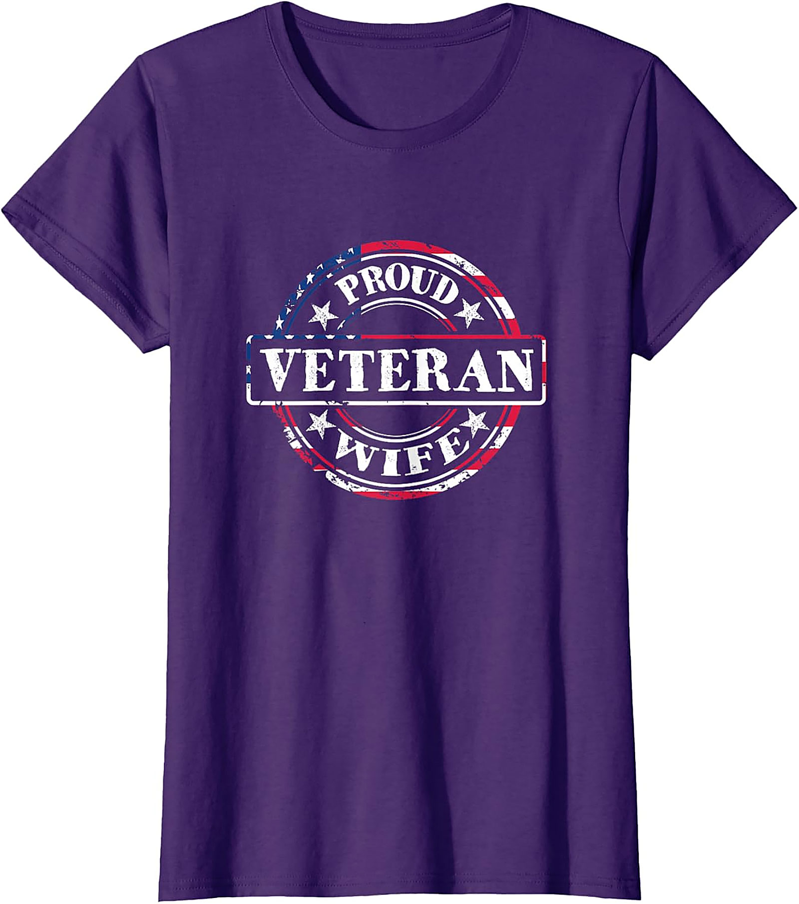 Proud Veteran Wife T-Shirt | Patriotic Military Spouse Tee