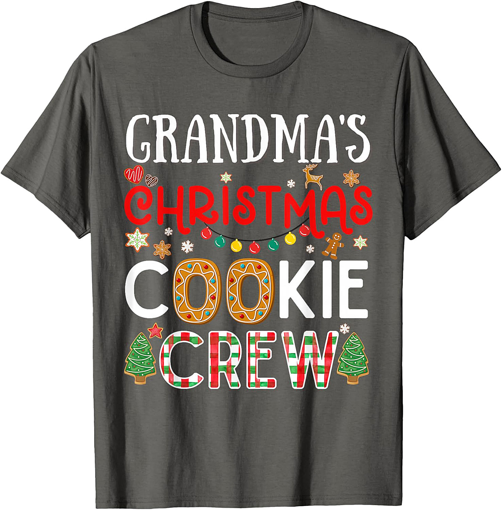 Grandma's Christmas Cookie Crew T-shirt | Festive Holiday Tee