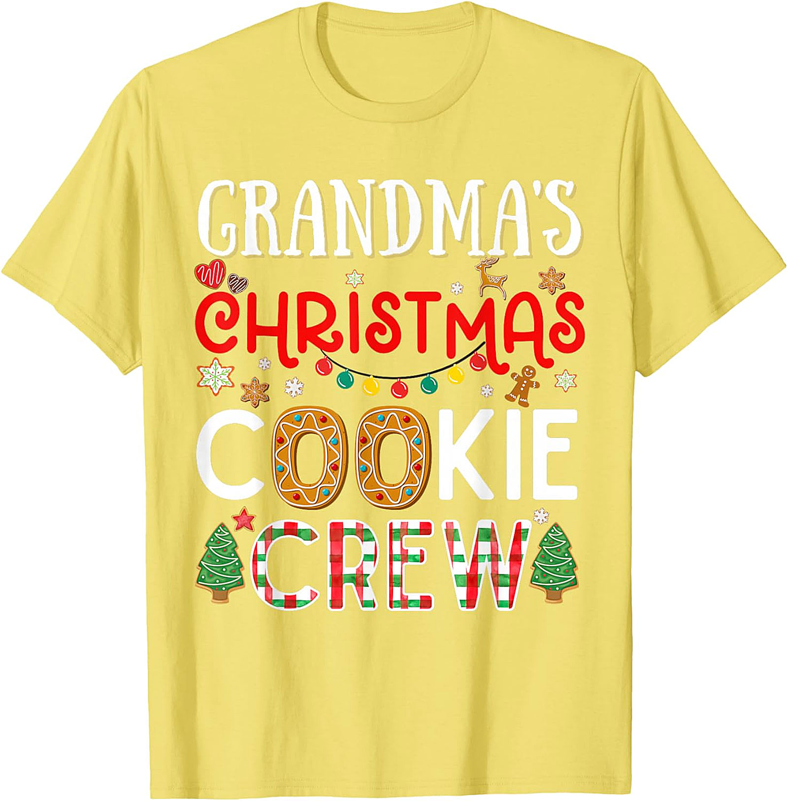 Grandma's Christmas Cookie Crew T-shirt | Festive Holiday Tee