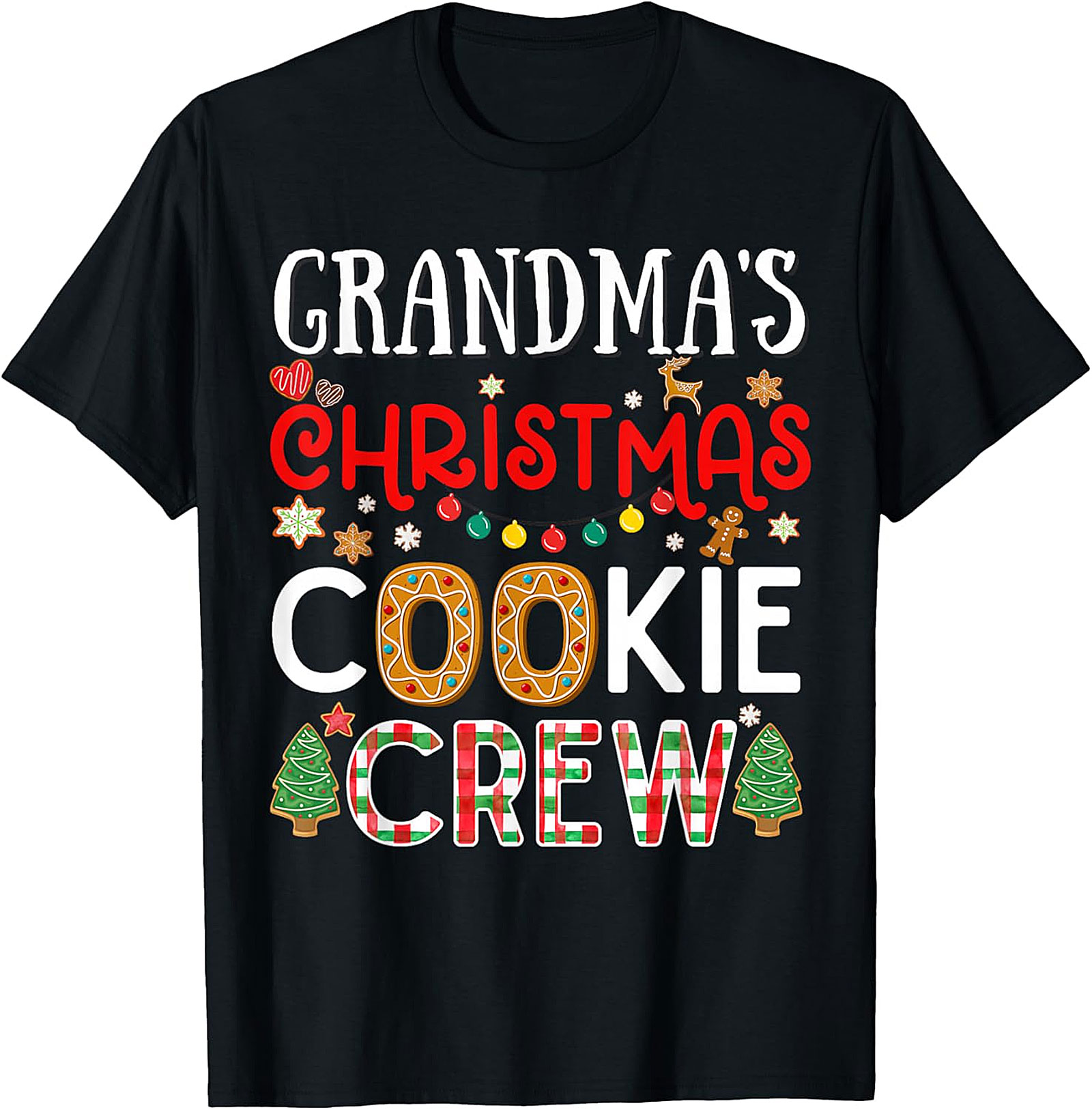 Grandma's Christmas Cookie Crew T-shirt | Festive Holiday Tee