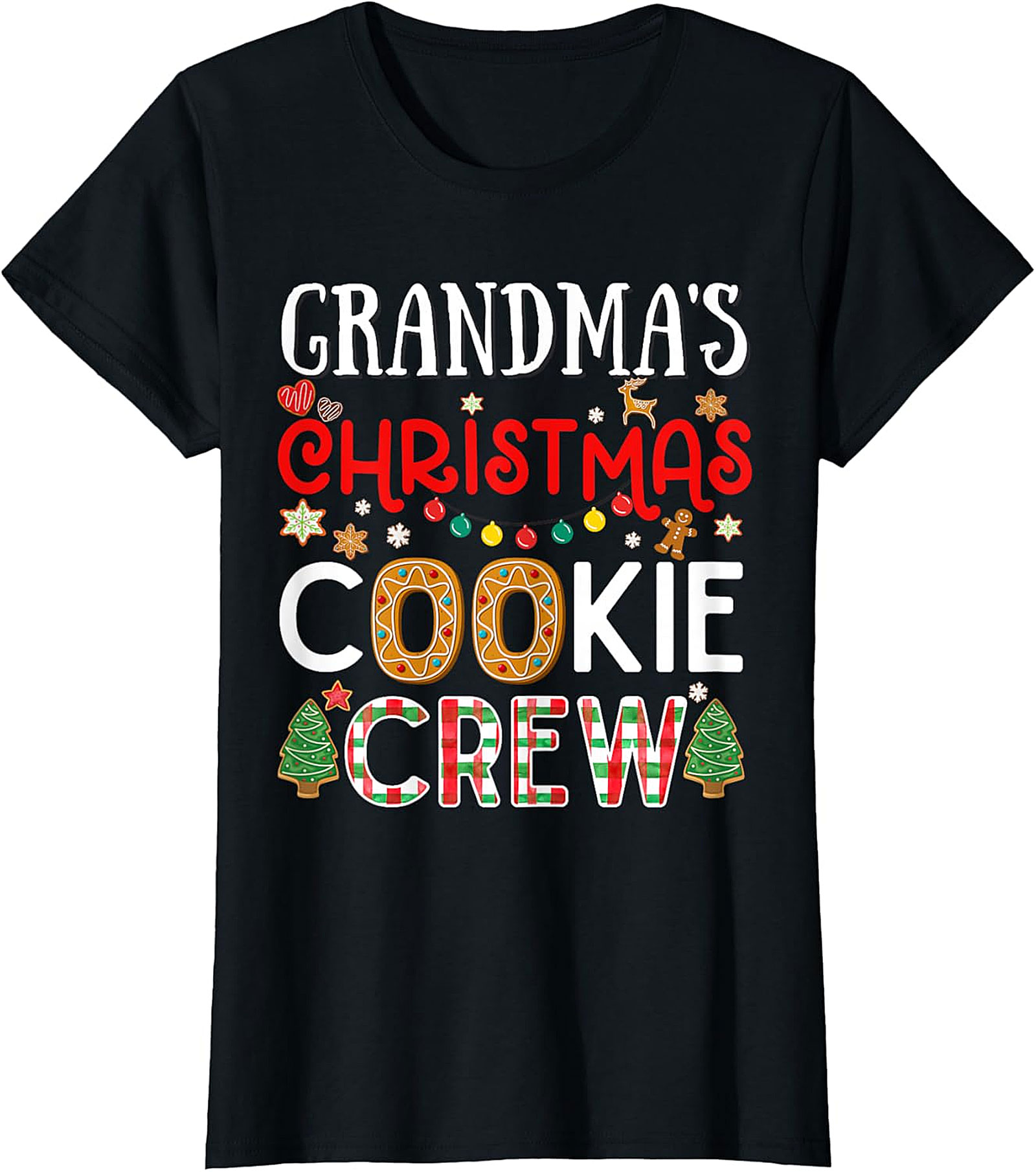 Grandma's Christmas Cookie Crew T-shirt | Festive Holiday Tee
