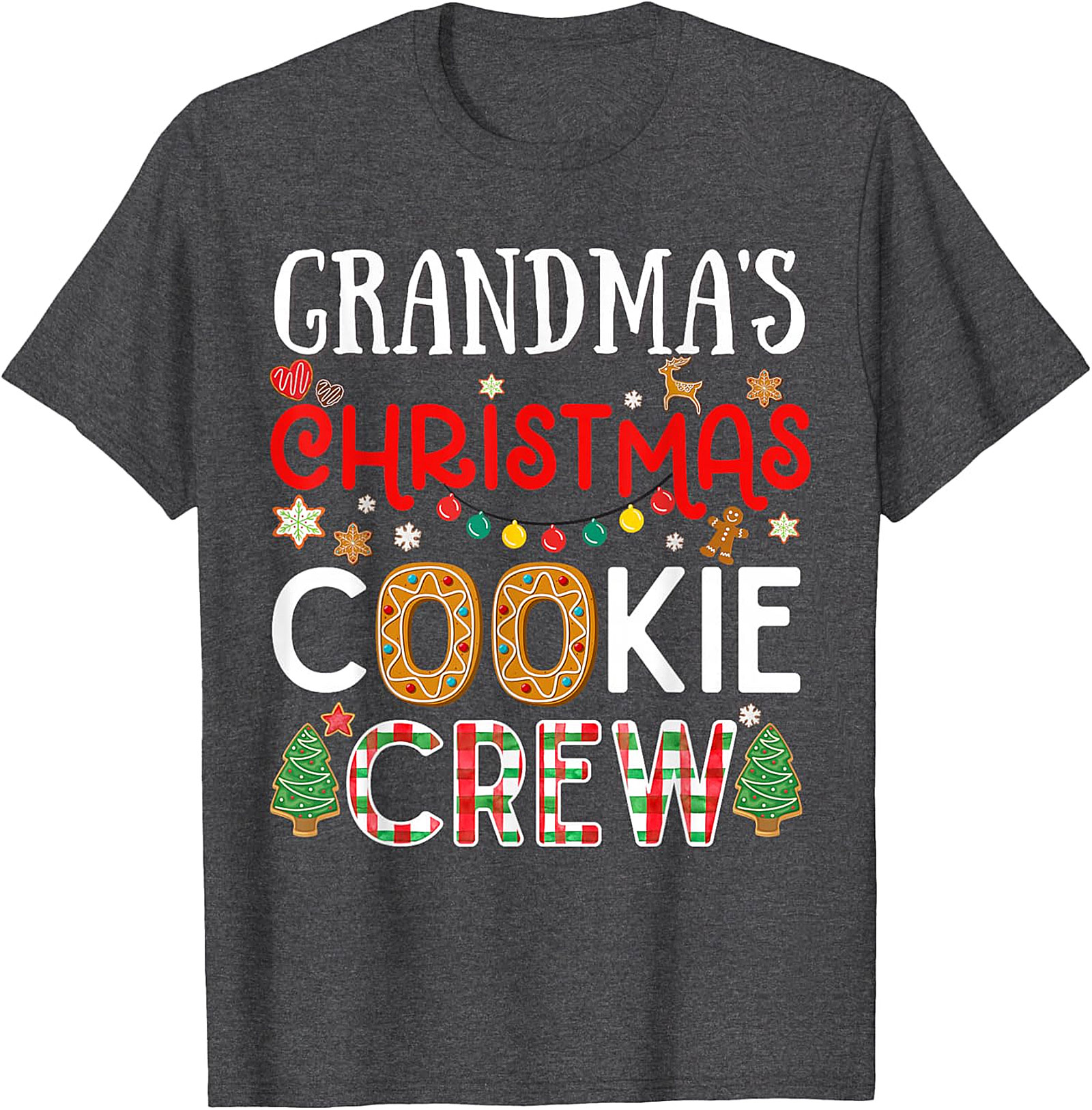 Grandma's Christmas Cookie Crew T-shirt | Festive Holiday Tee