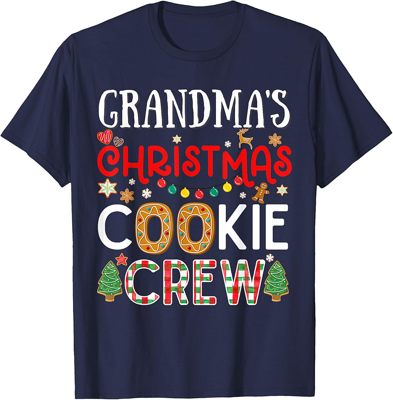 Grandma's Christmas Cookie Crew T-shirt | Festive Holiday Tee