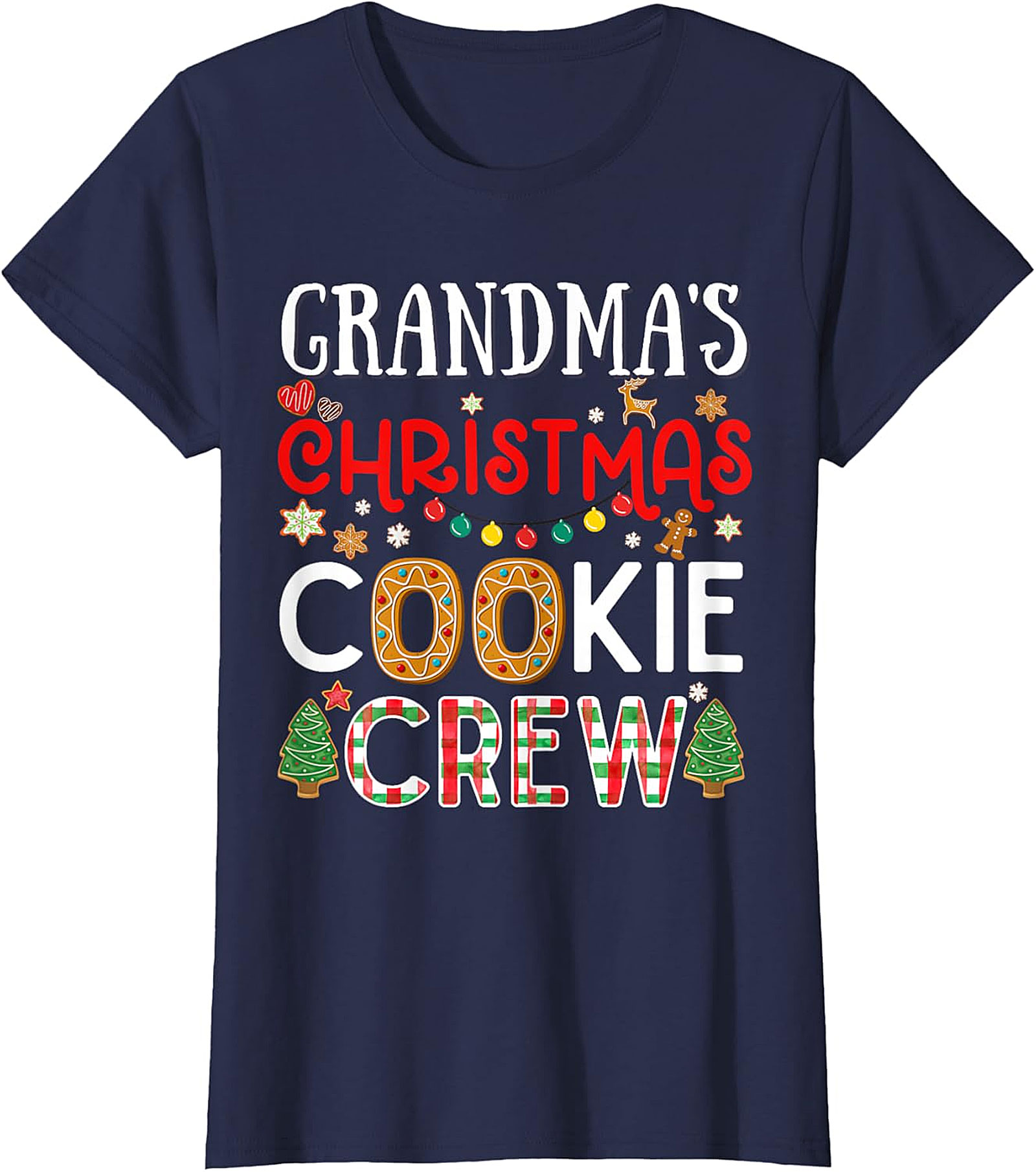 Grandma's Christmas Cookie Crew T-shirt | Festive Holiday Tee