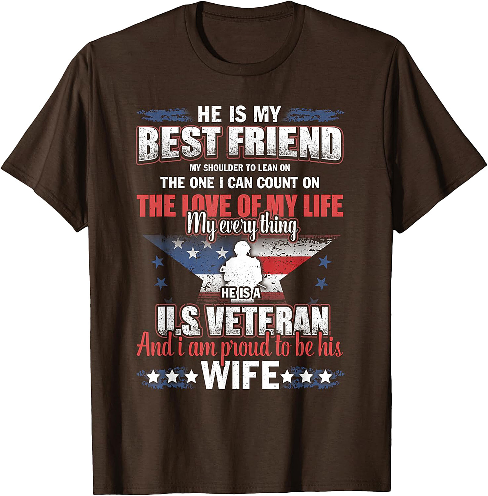 Proud U.S. Veteran Wife T-Shirt | Patriotic Gift for Her