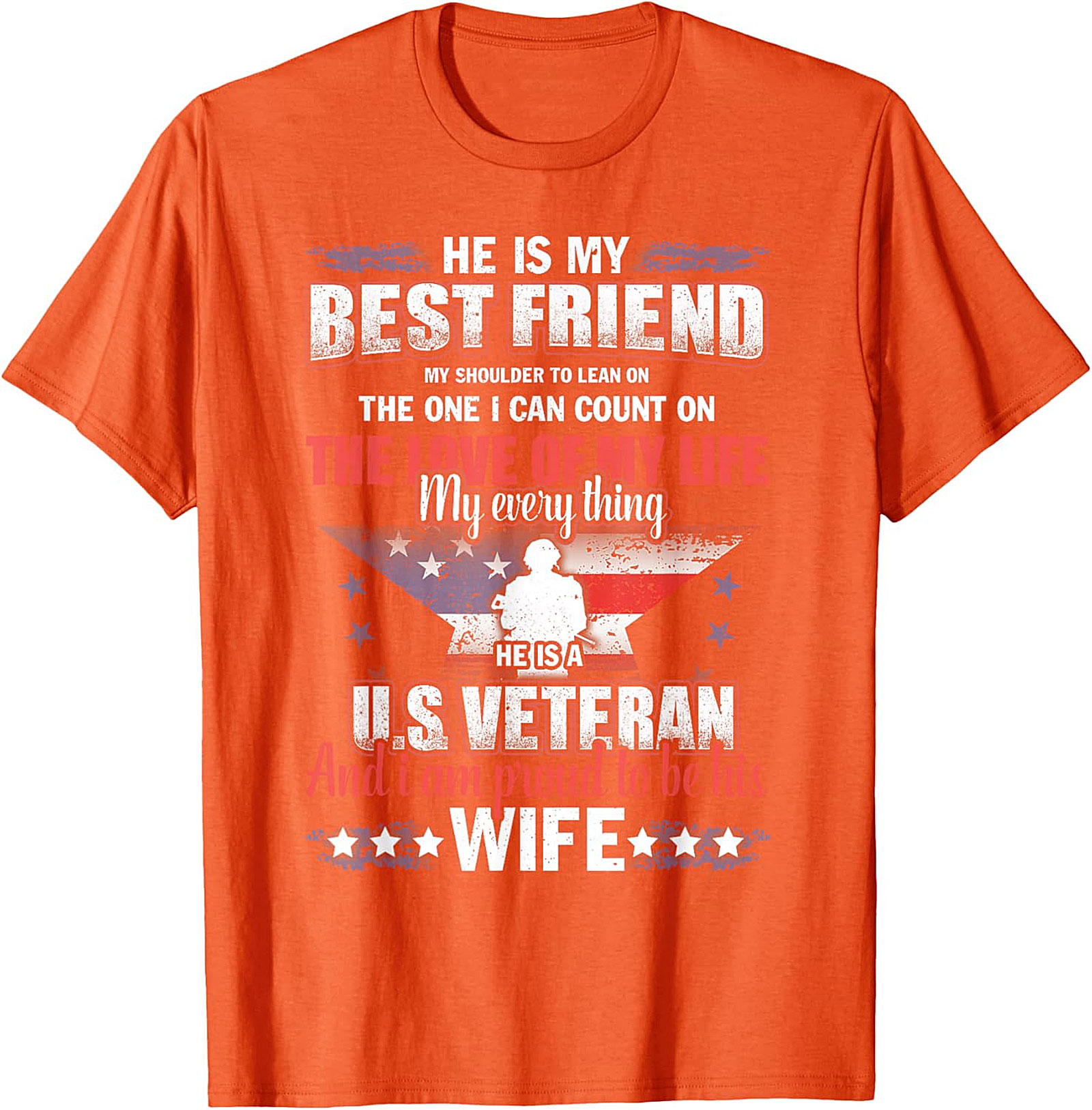 Proud U.S. Veteran Wife T-Shirt | Patriotic Gift for Her