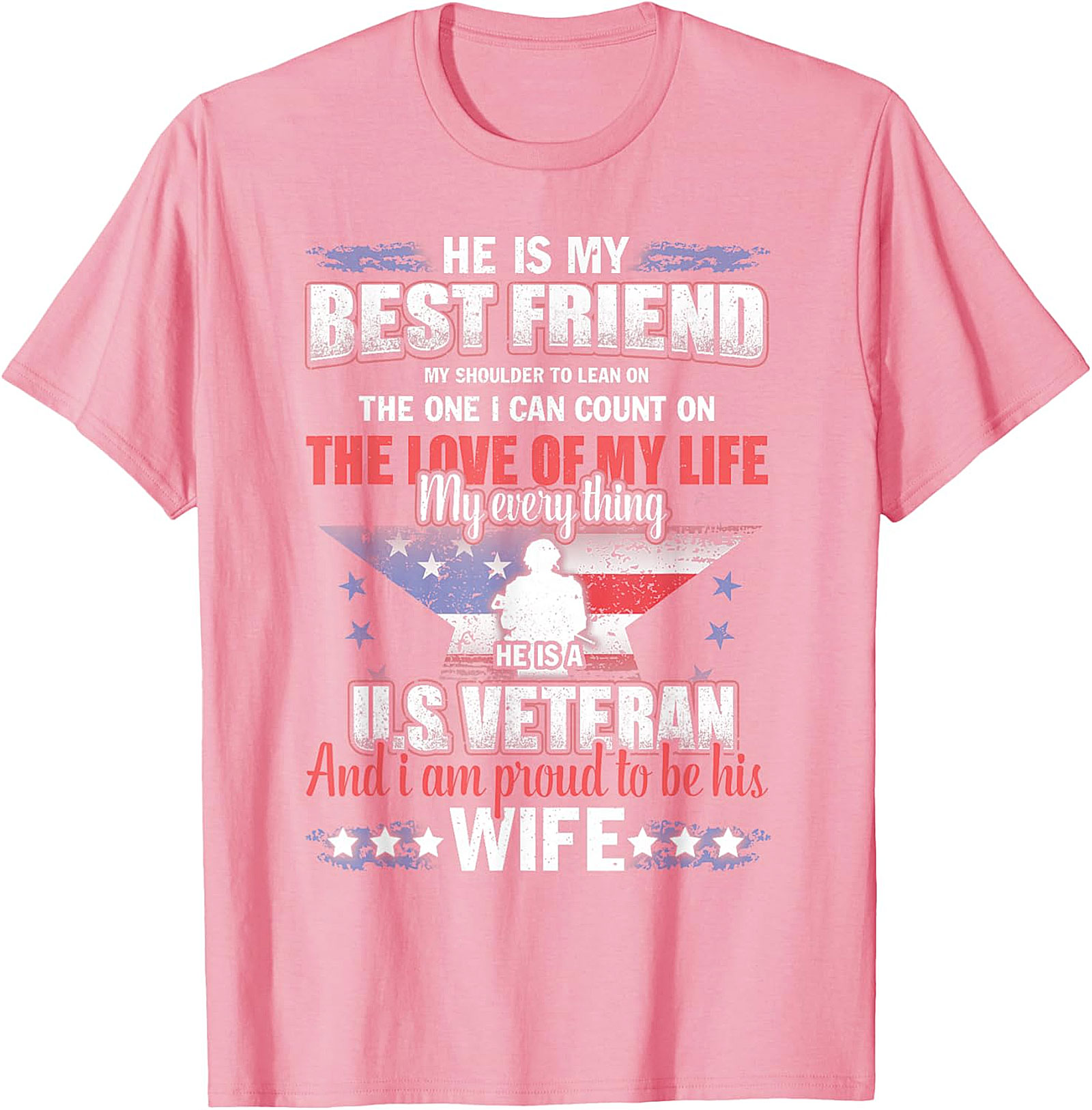Proud U.S. Veteran Wife T-Shirt | Patriotic Gift for Her