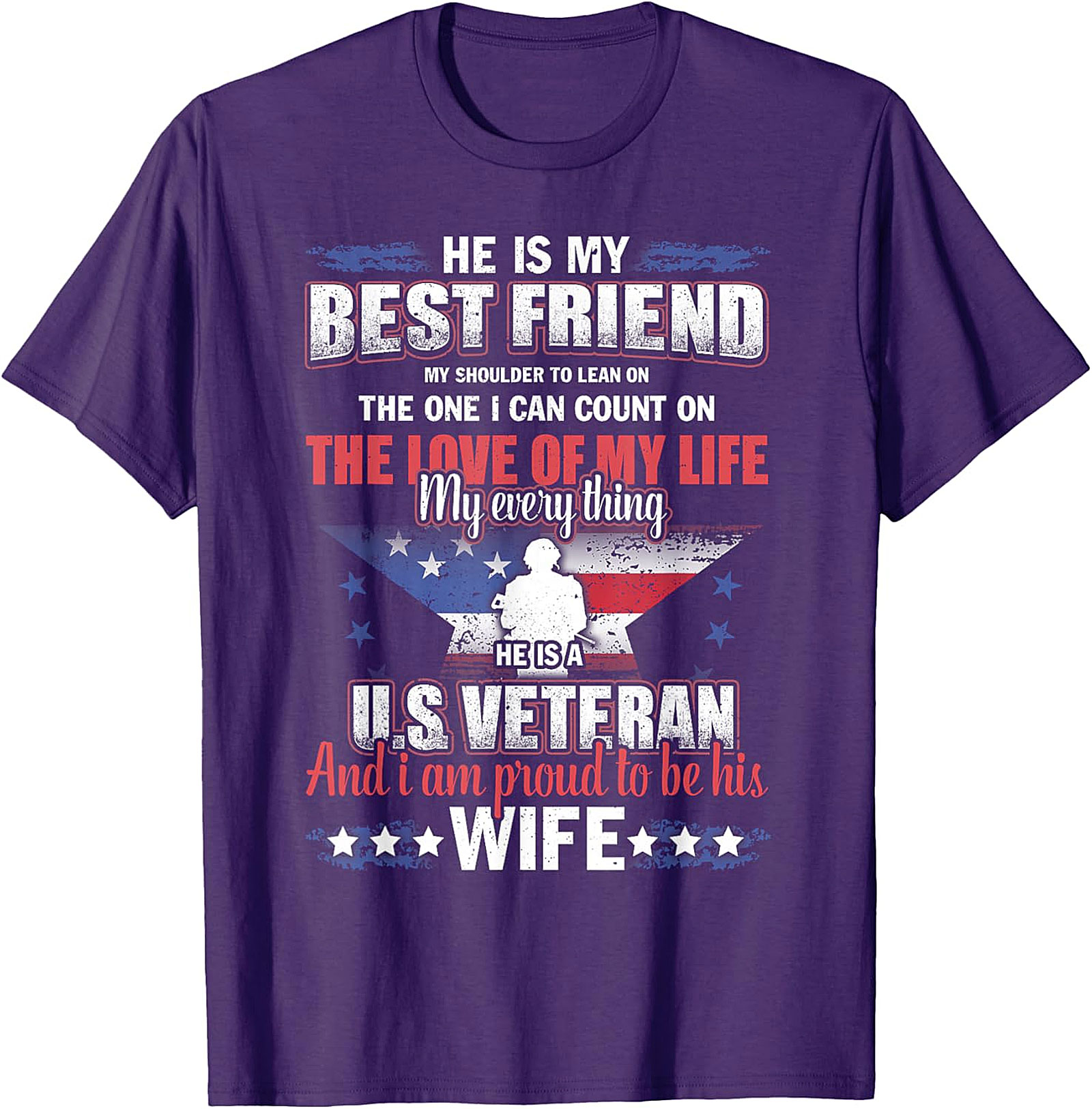 Proud U.S. Veteran Wife T-Shirt | Patriotic Gift for Her
