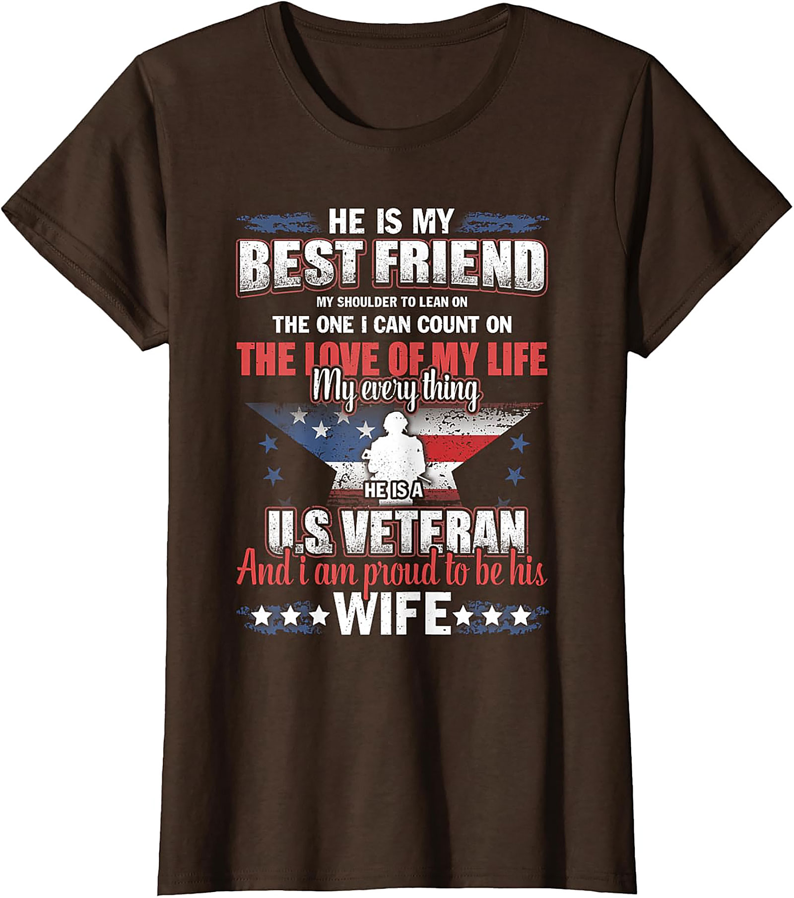 Proud U.S. Veteran Wife T-Shirt | Patriotic Gift for Her