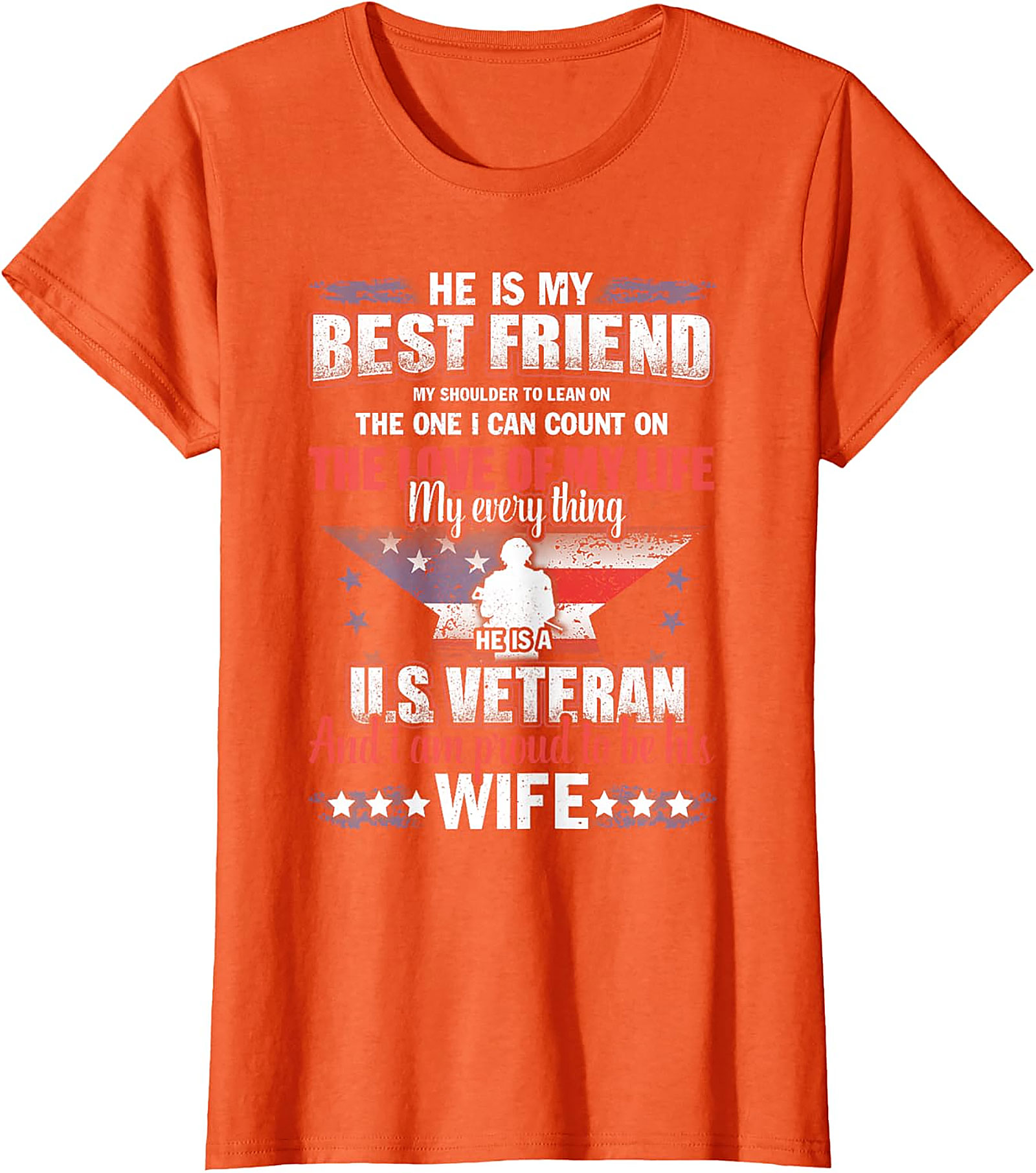 Proud U.S. Veteran Wife T-Shirt | Patriotic Gift for Her