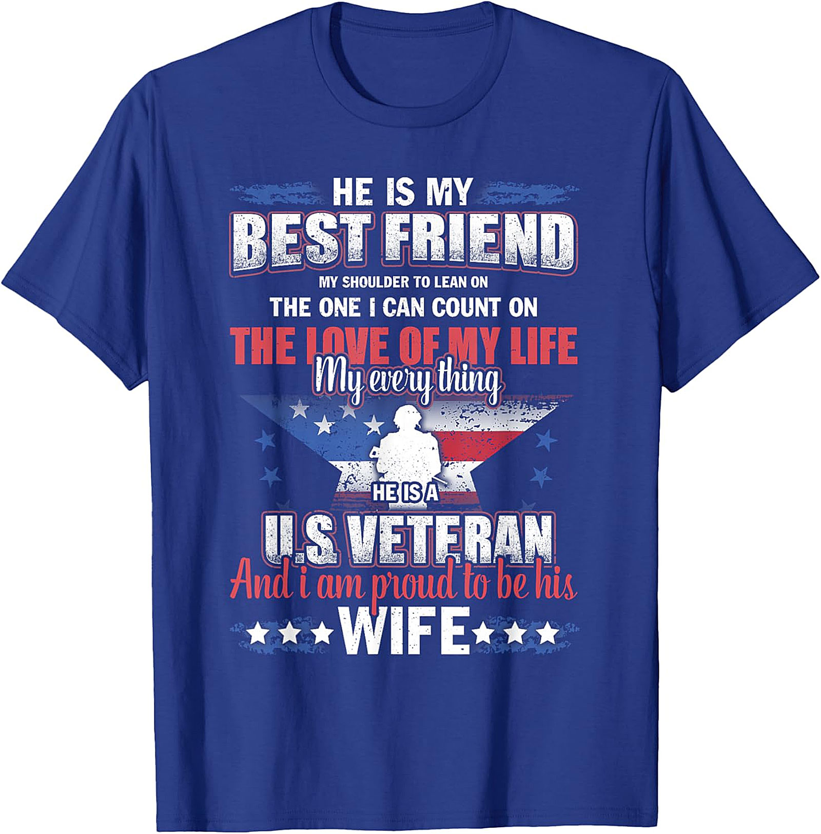 Proud U.S. Veteran Wife T-Shirt | Patriotic Gift for Her